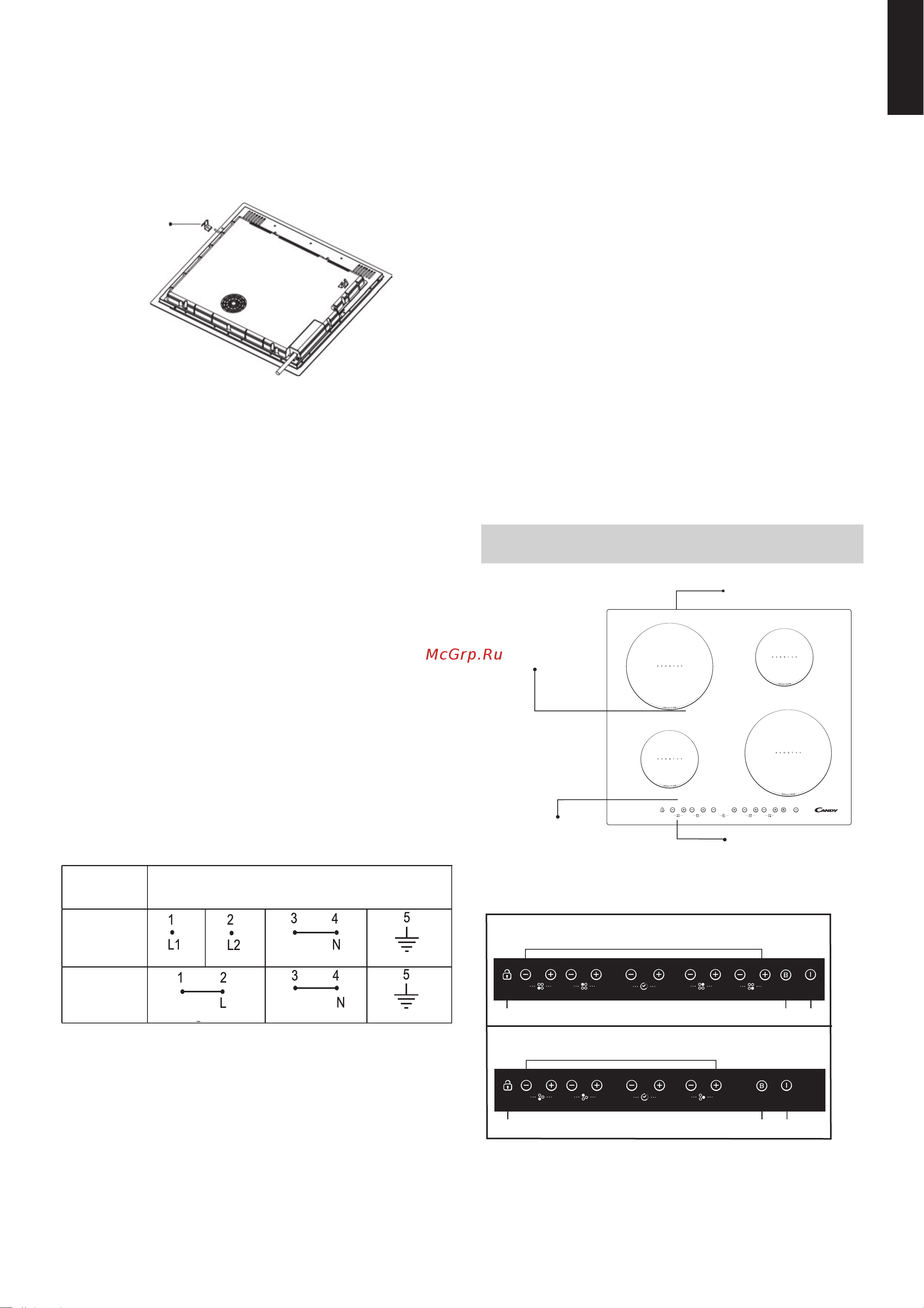 Candy CIE3640B3 [103/131] Beskrivning av induktionshällen