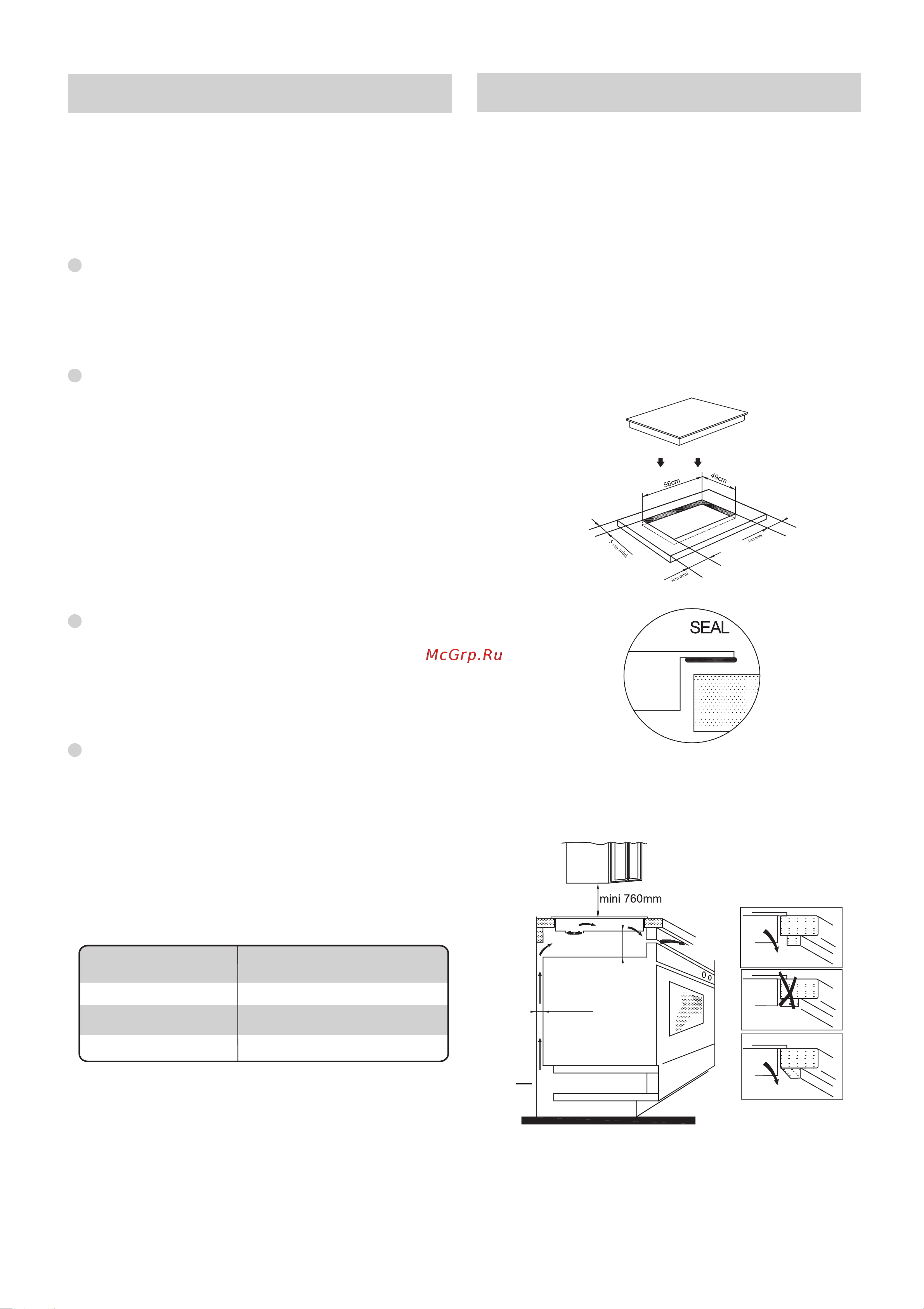 Candy CIE3640B3 [110/131] Installatie