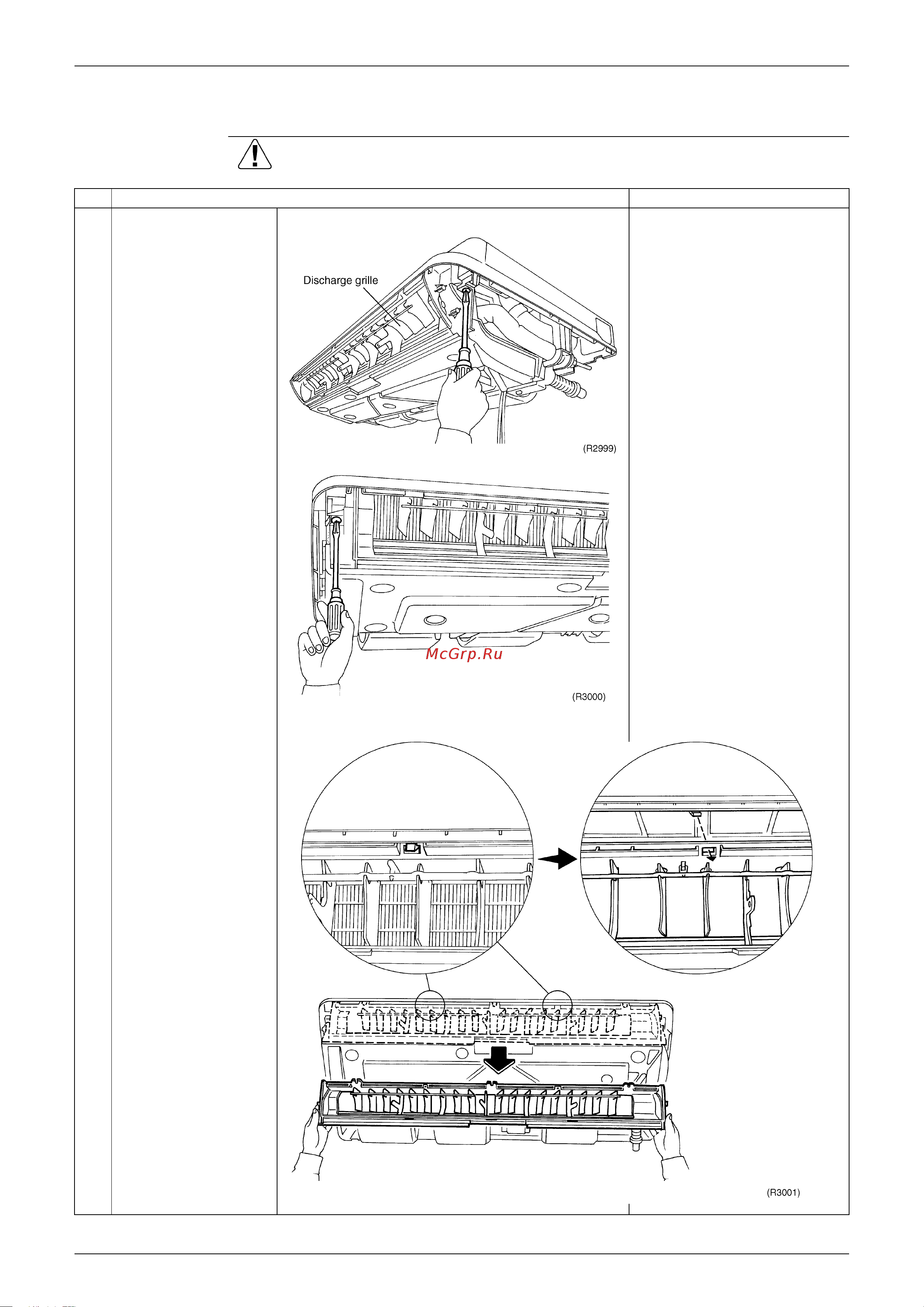 Daikin RXS50BVMB [128/178] Removal of the discharge grille