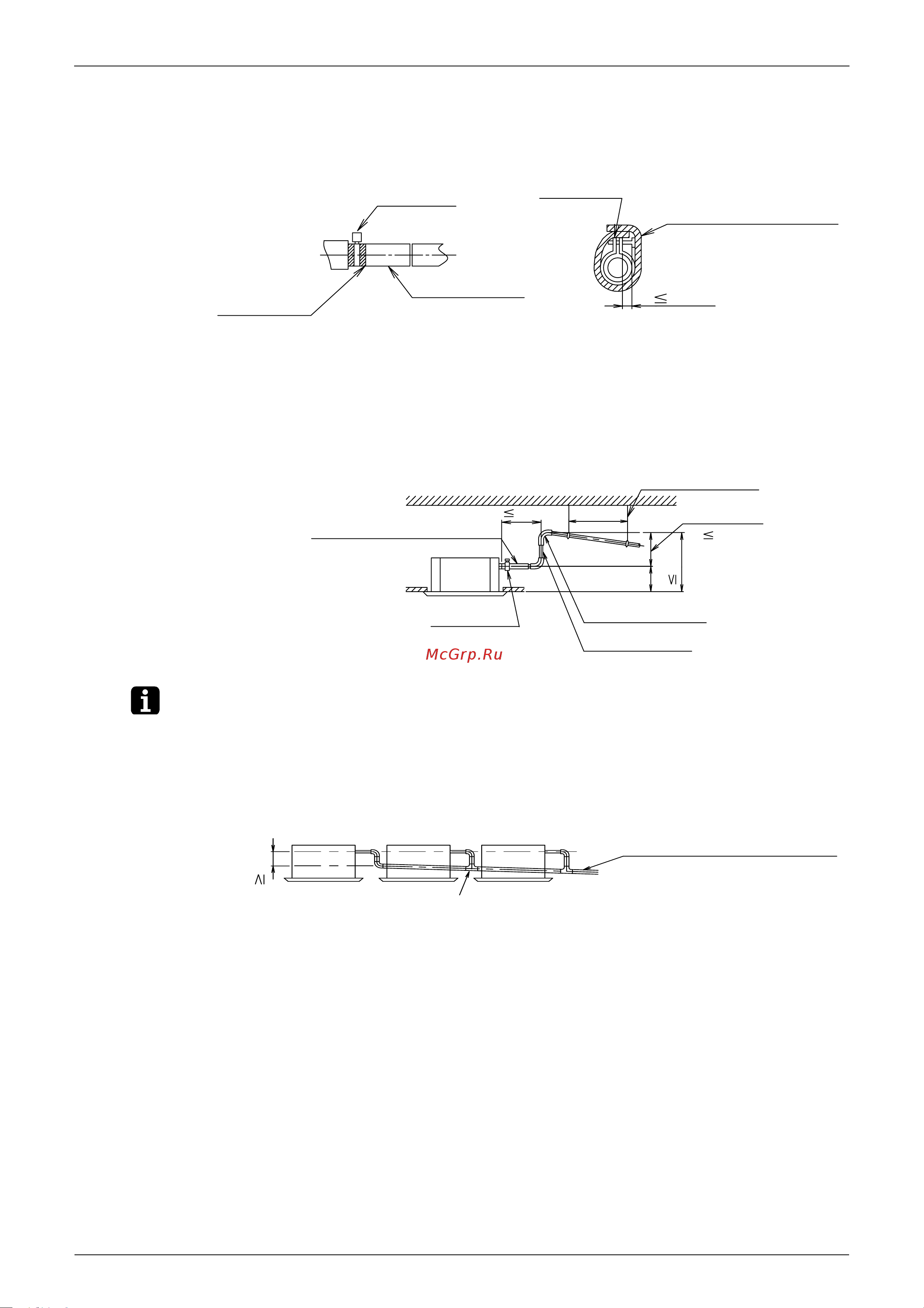 Daikin FHQ100BUV1B [49/340] Slope downwards at a gradient of at least 1 100 to prevent air pocket from forming