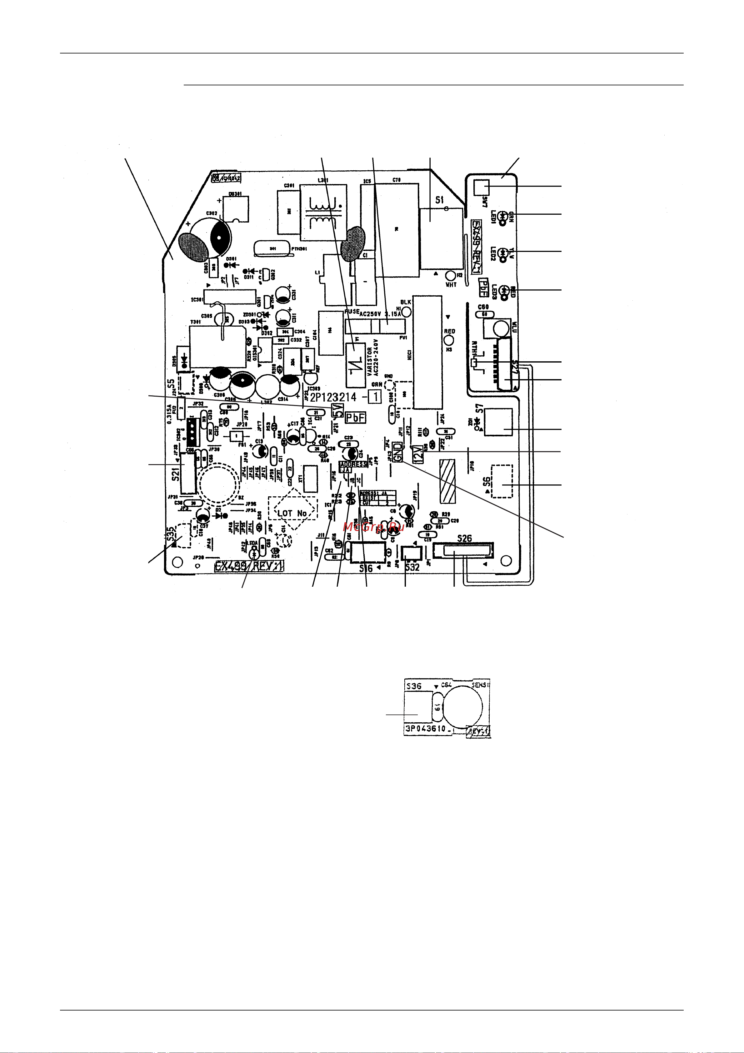 Daikin FTYN25CVMB9 [48/246] Printed circuit board connector wiring diagram 39