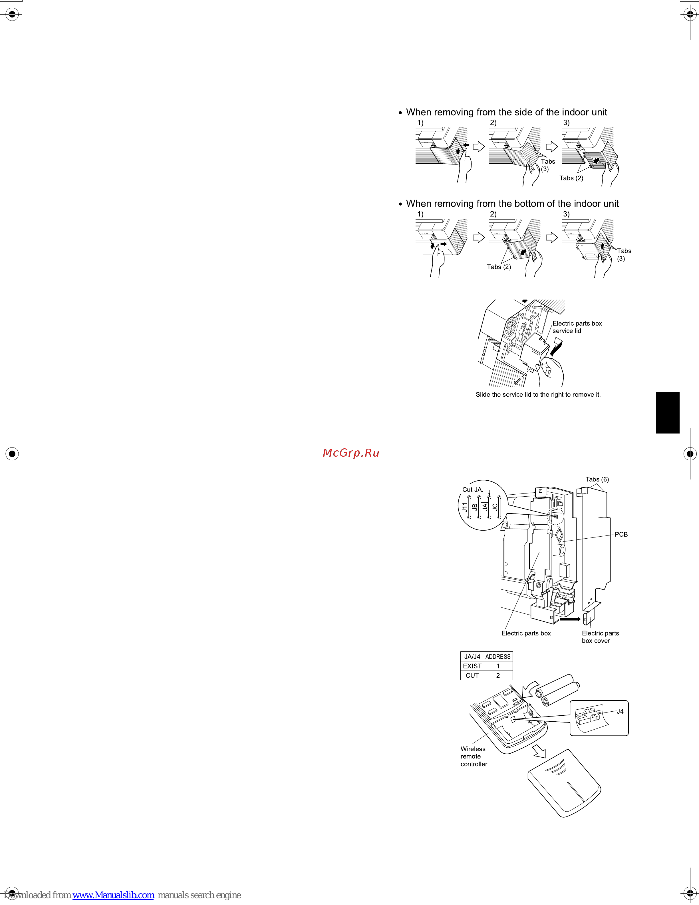 Daikin CTXG50EV1BW [6/15] How to open the indoor unit service lid