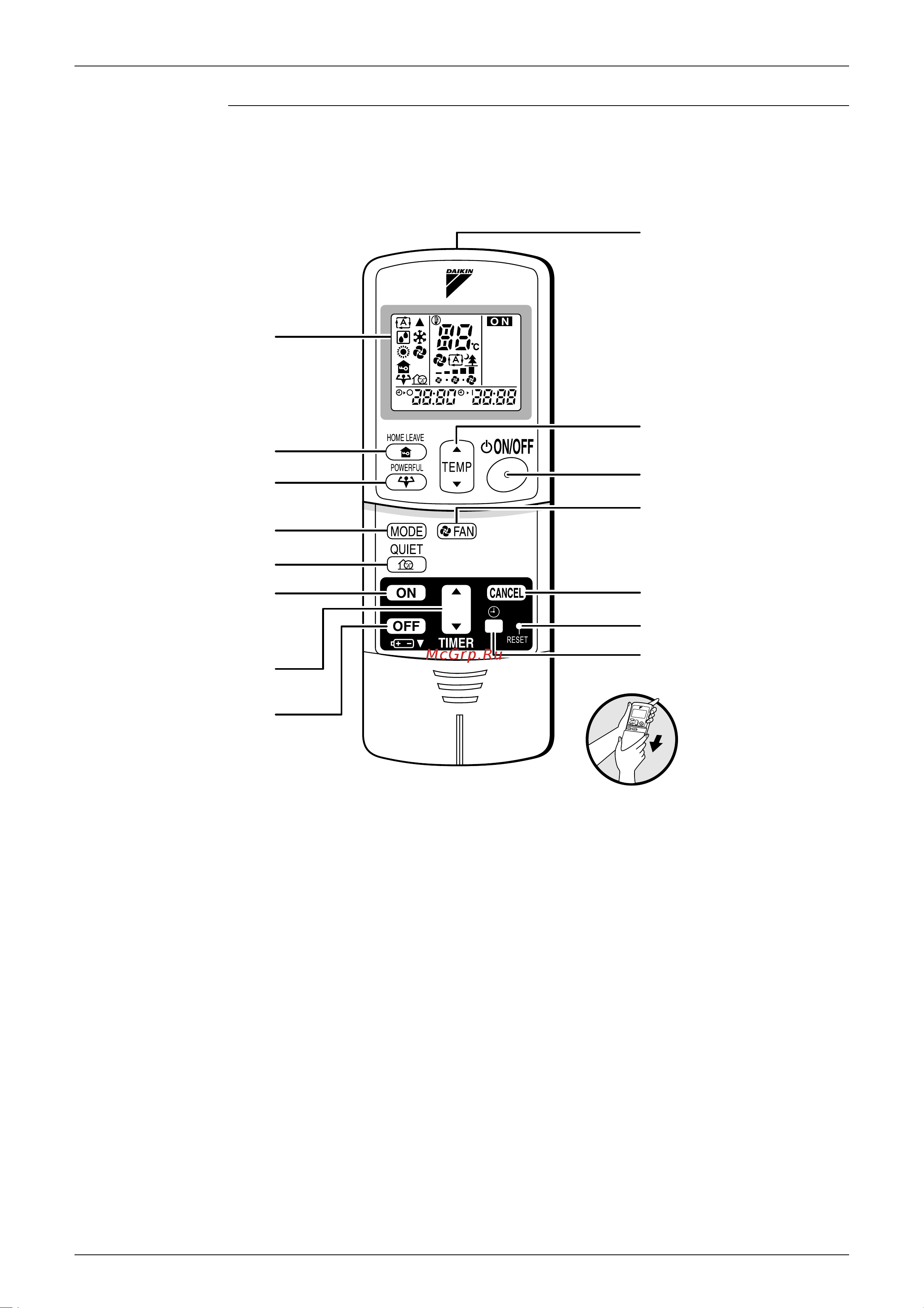 Daikin RMXS140E8V1B [188/393] Remote controller