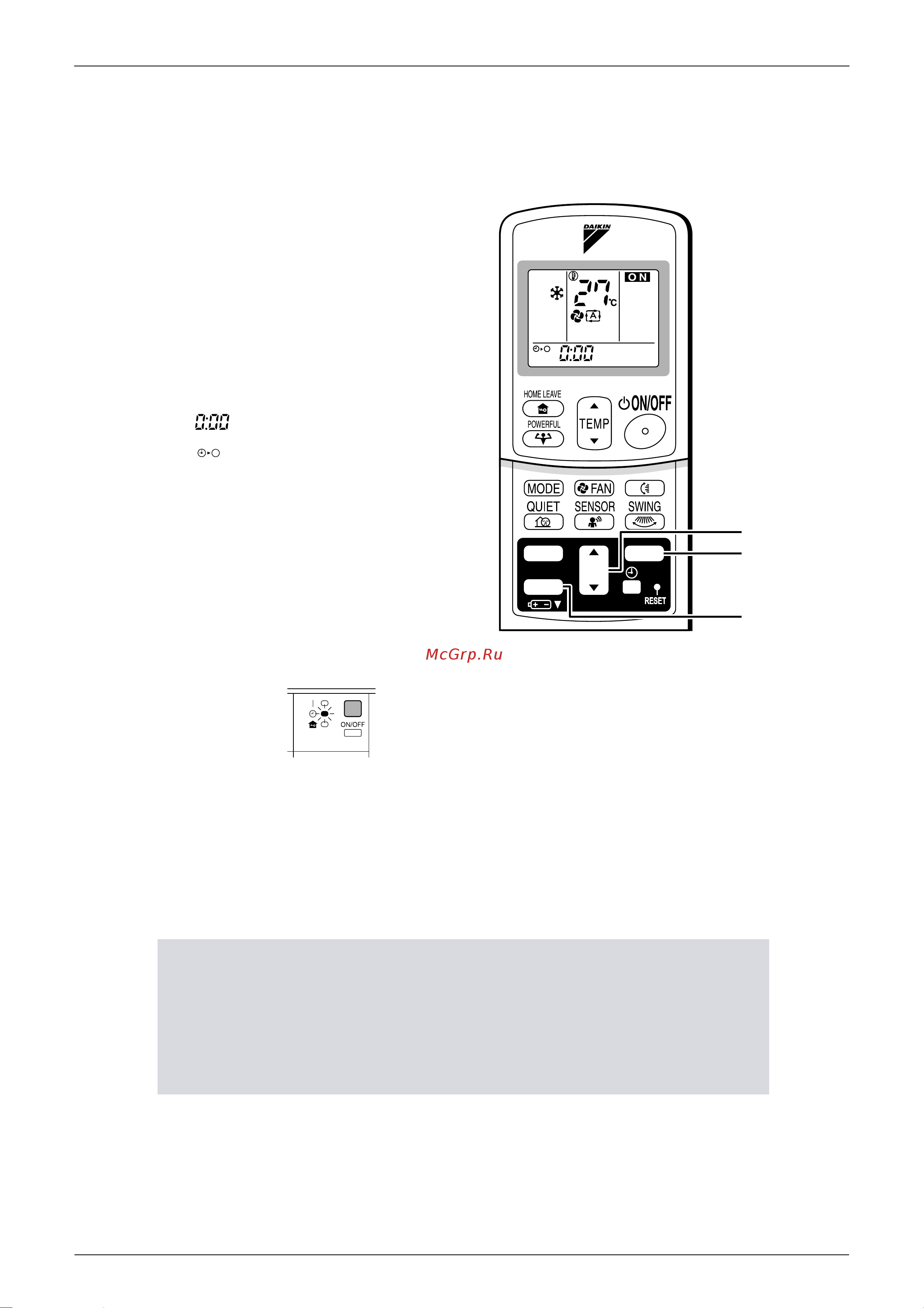 Daikin CTXG50EV1BS [207/393] Timer operation