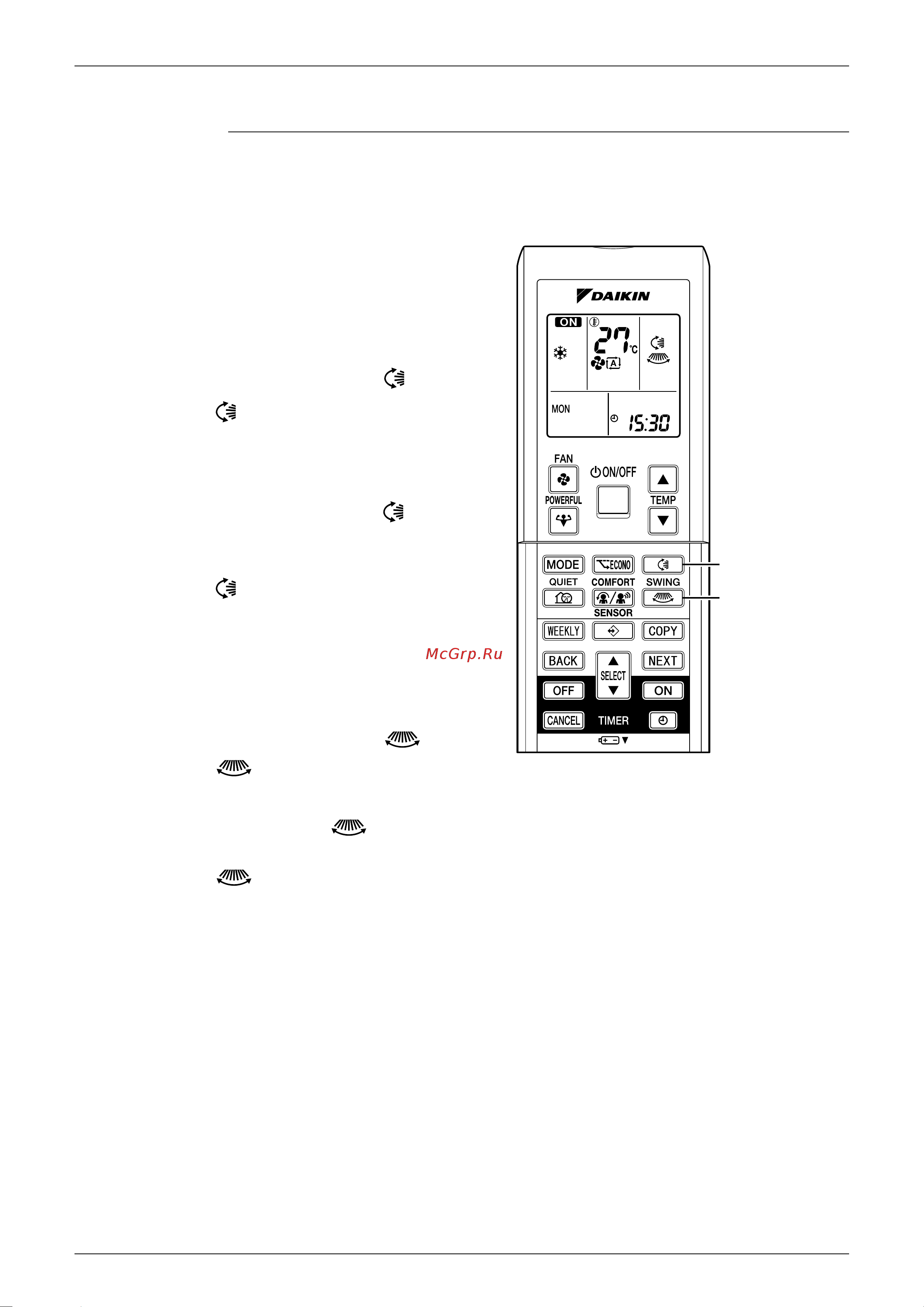 Daikin CTXG50EV1BS [216/393] Adjusting the airflow direction