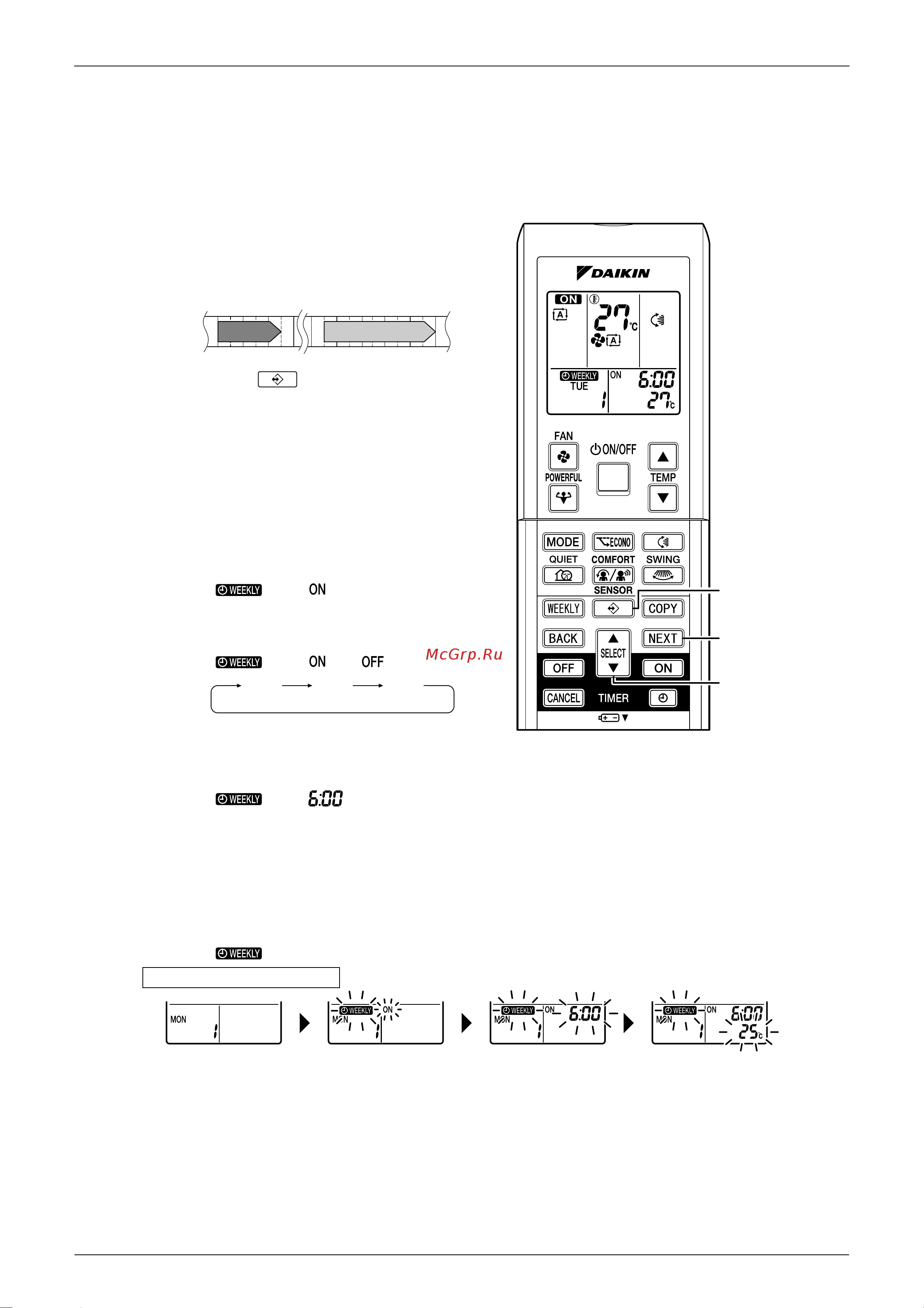 Daikin CTXG50EV1BS [229/393] To use weekly timer operation