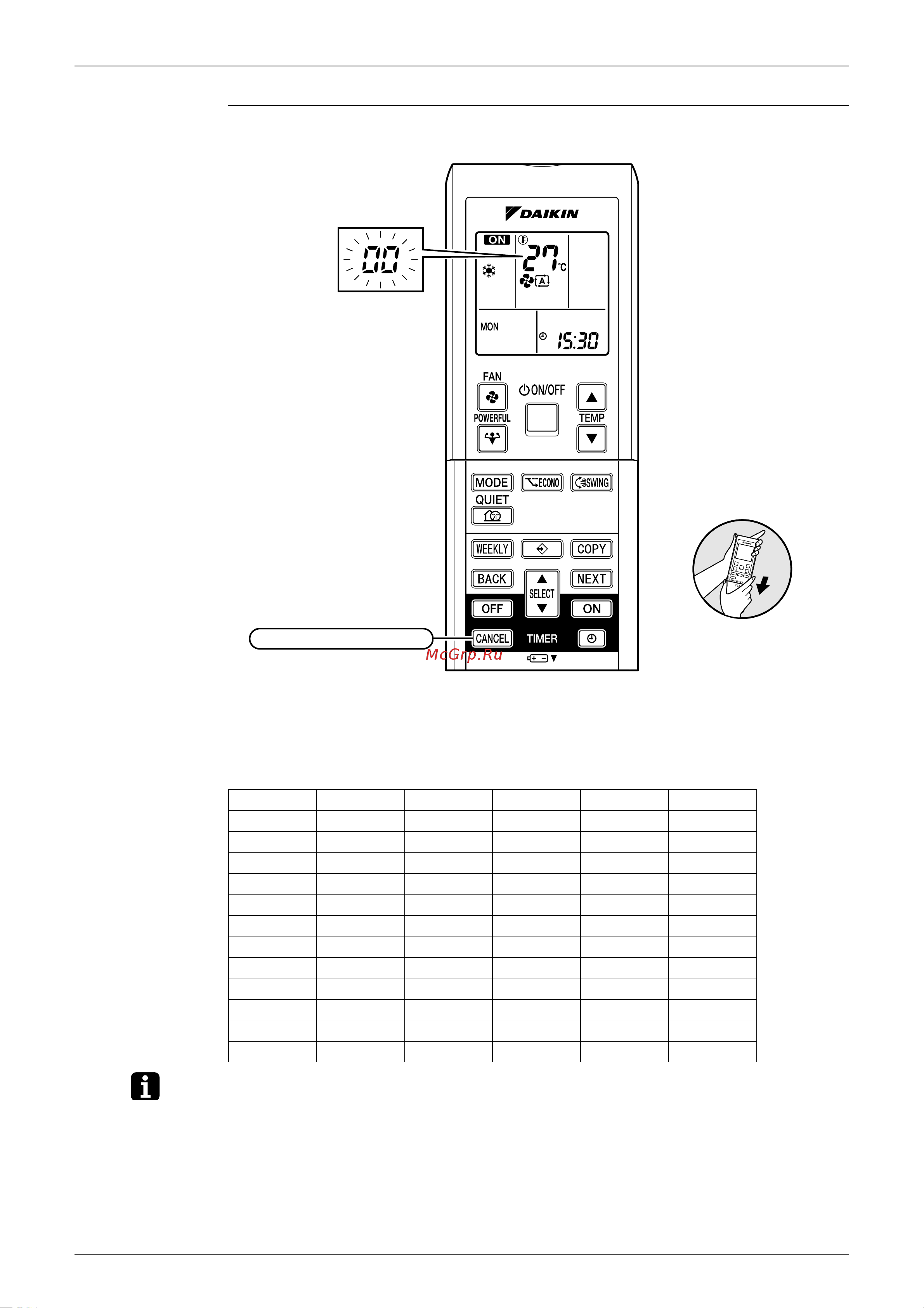 Daikin RMXS140E8V1B [262/393] The code indication changes in the sequence shown below and notifies with a long beep