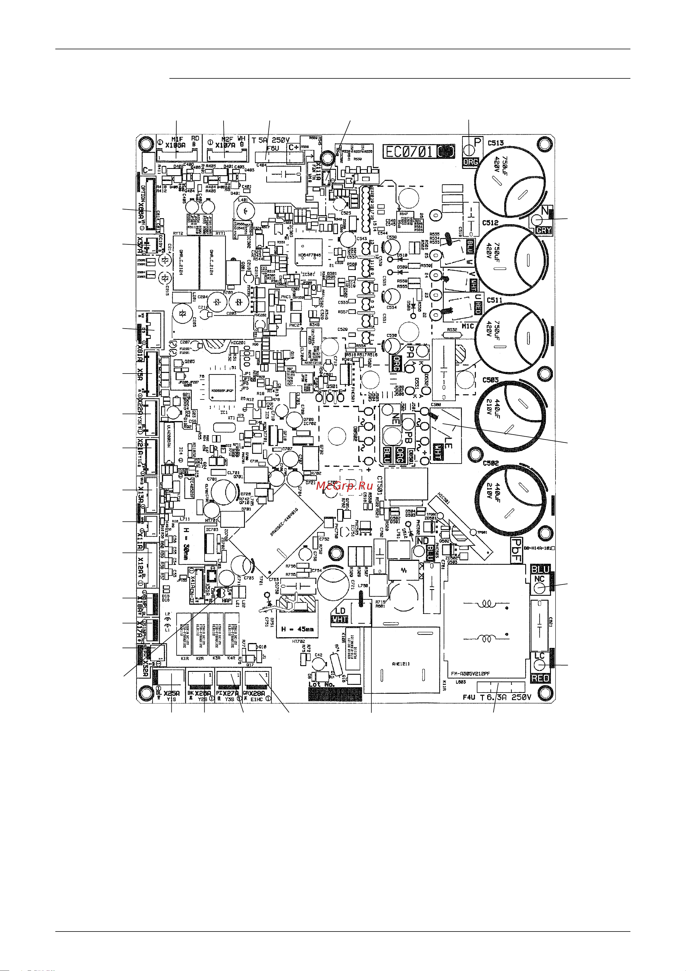 Daikin RMXS140E8V1B [36/393] Pcb detail main pcb a1p