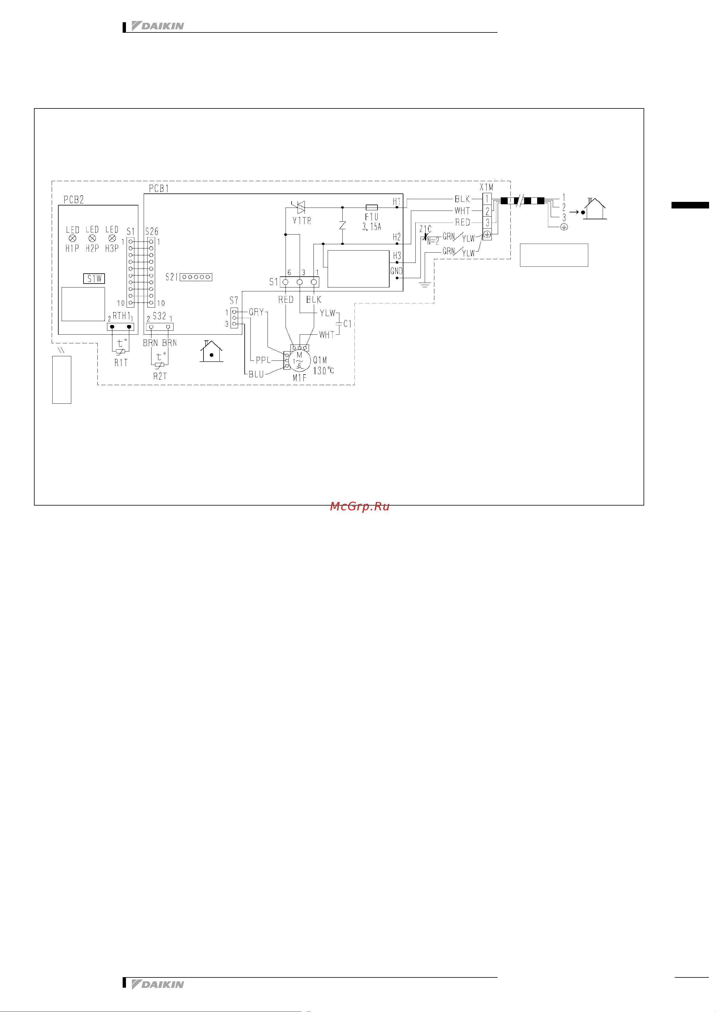 Daikin FDKS60CVMB [10/14] Монтажная схема