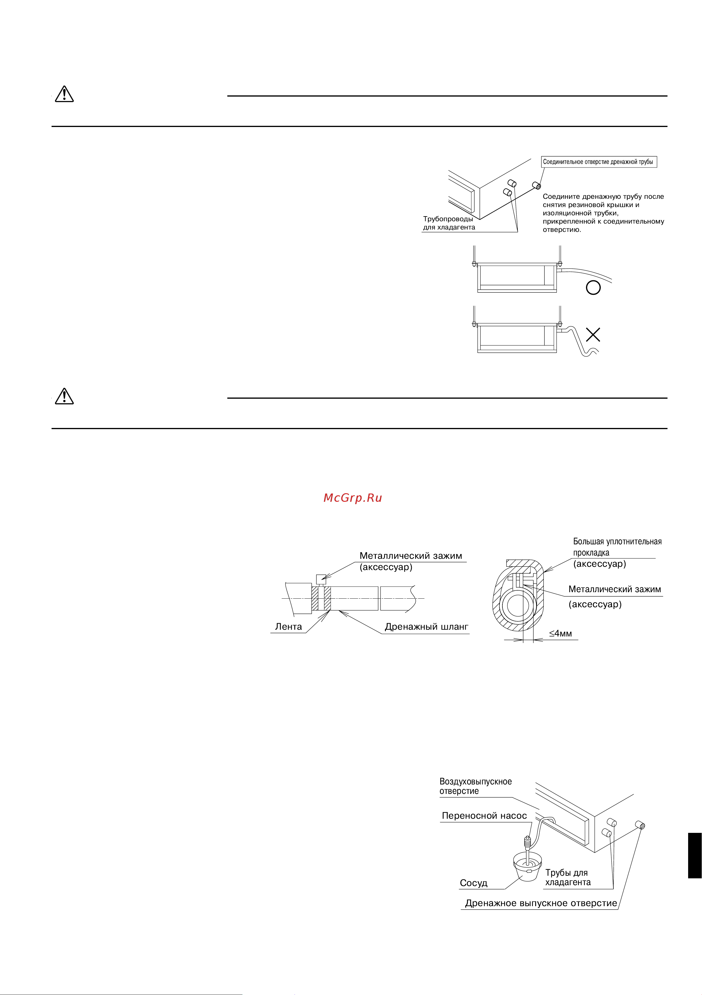 Daikin FDXS25EAVMB [9/13] Работа с дренажным трубопроводом
