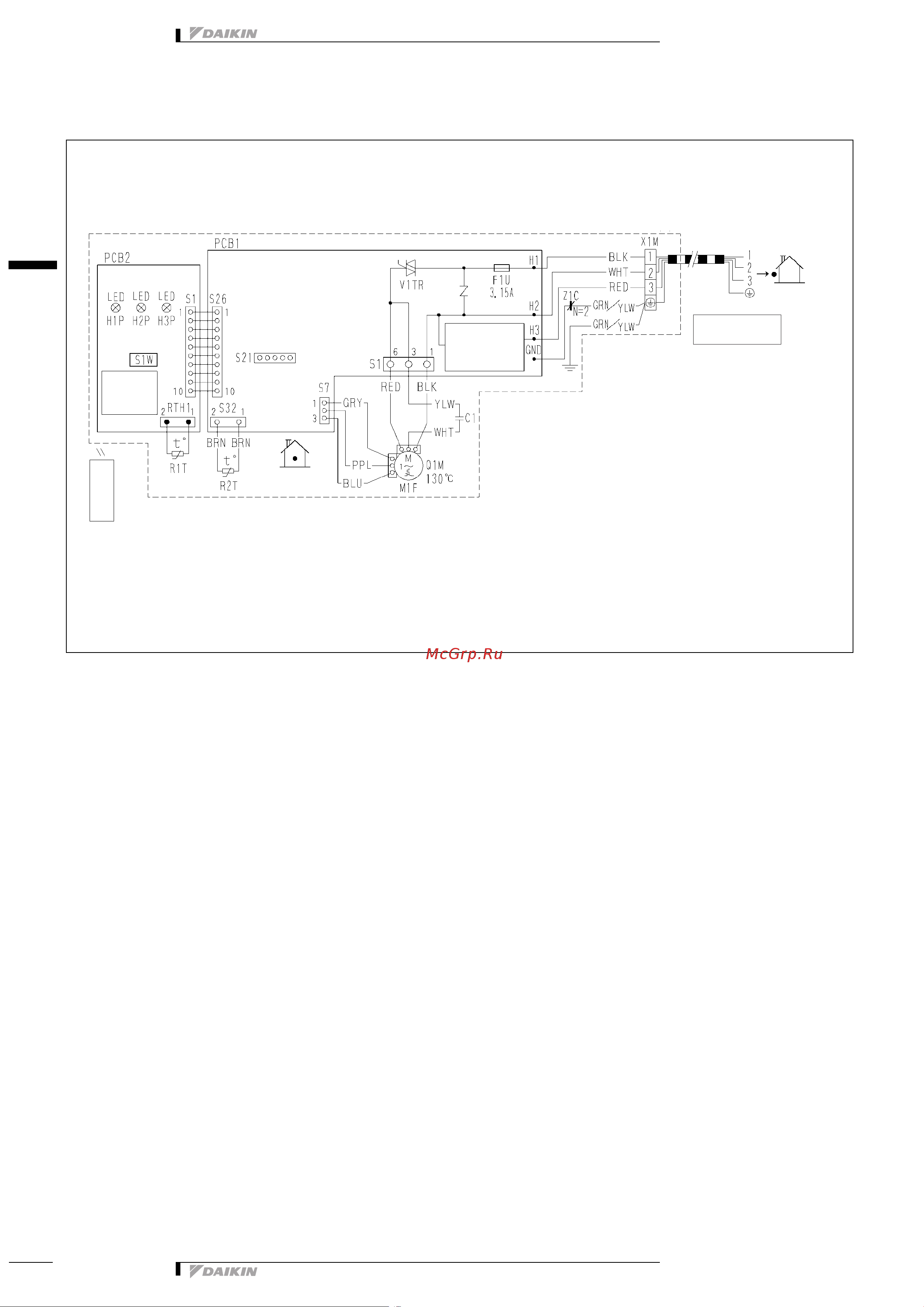 Daikin FDKS25EAVMB [9/12] Монтажная схема