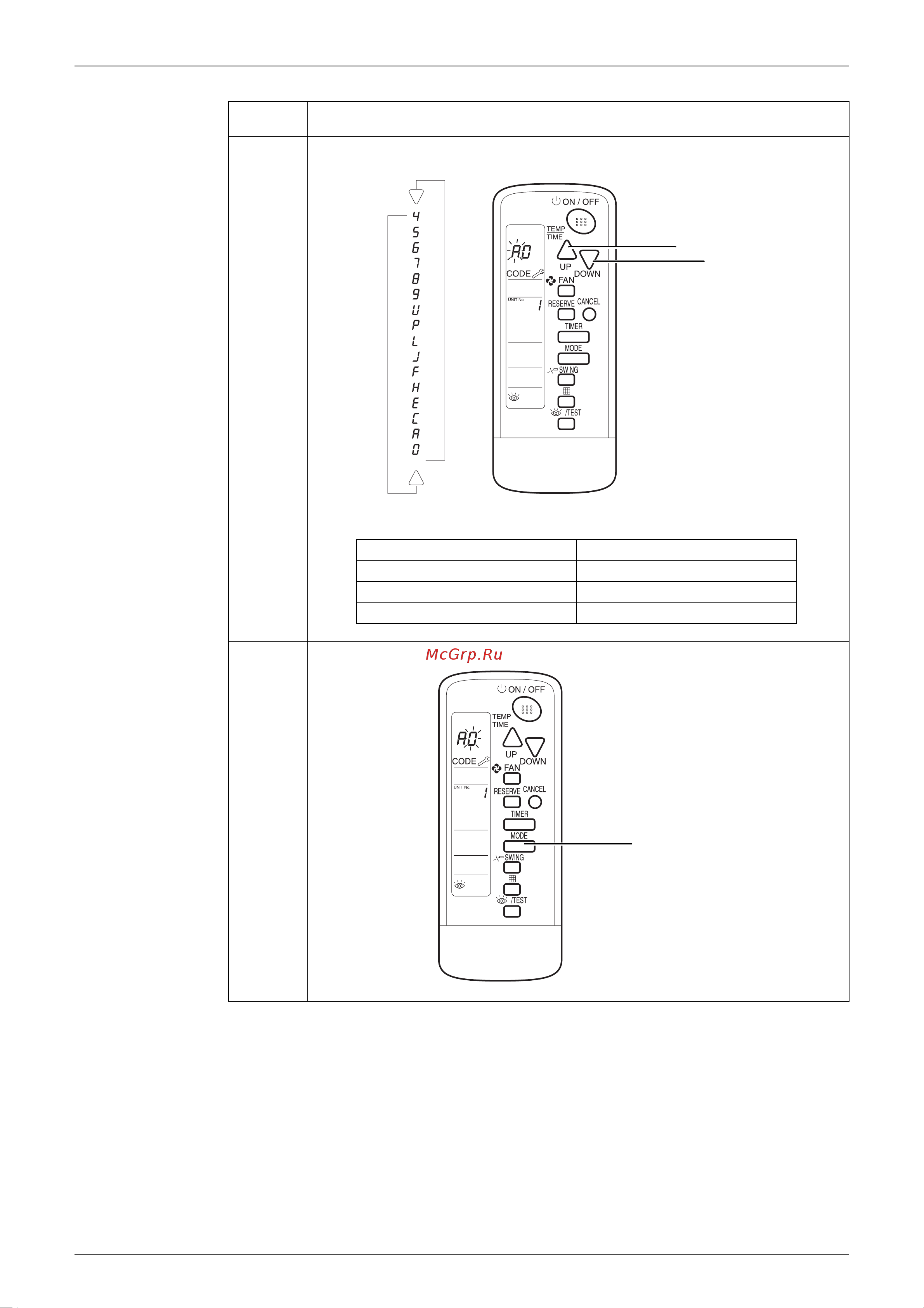 Daikin 2MKS50GV1B [201/312] Up button down button