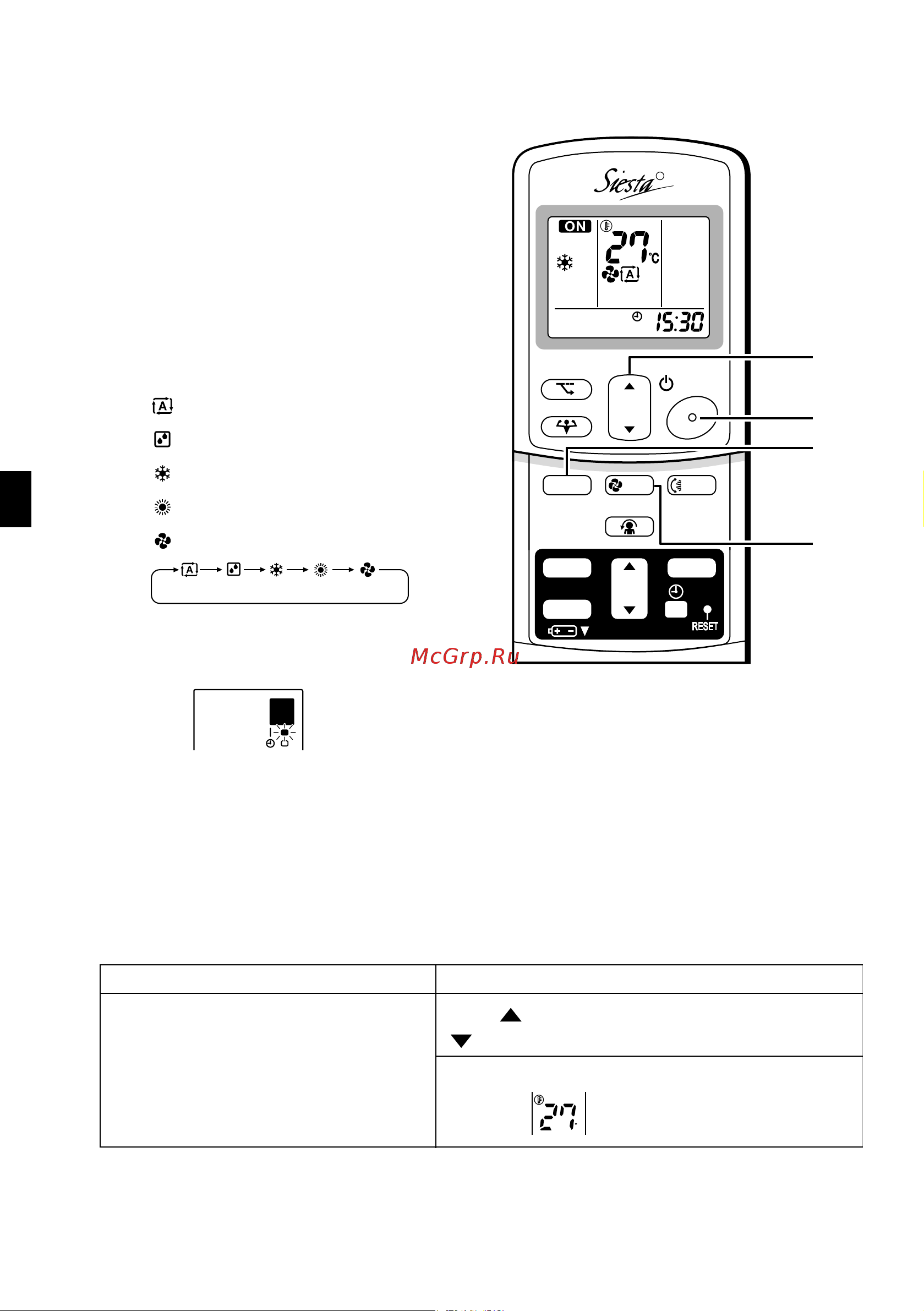 Daikin ATX25GV1B [11/26] To change the temperature setting