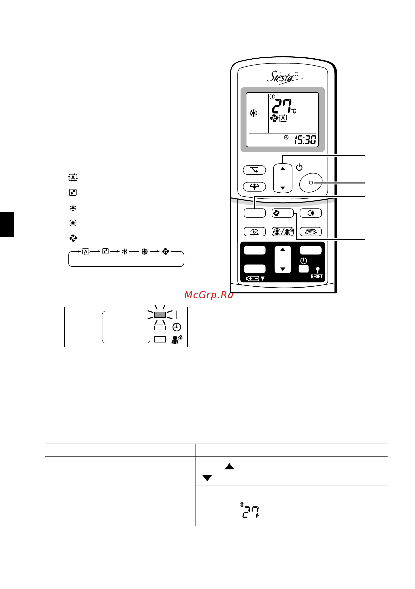 Daikin ATXS42G2V1B [11/34] To change the temperature setting