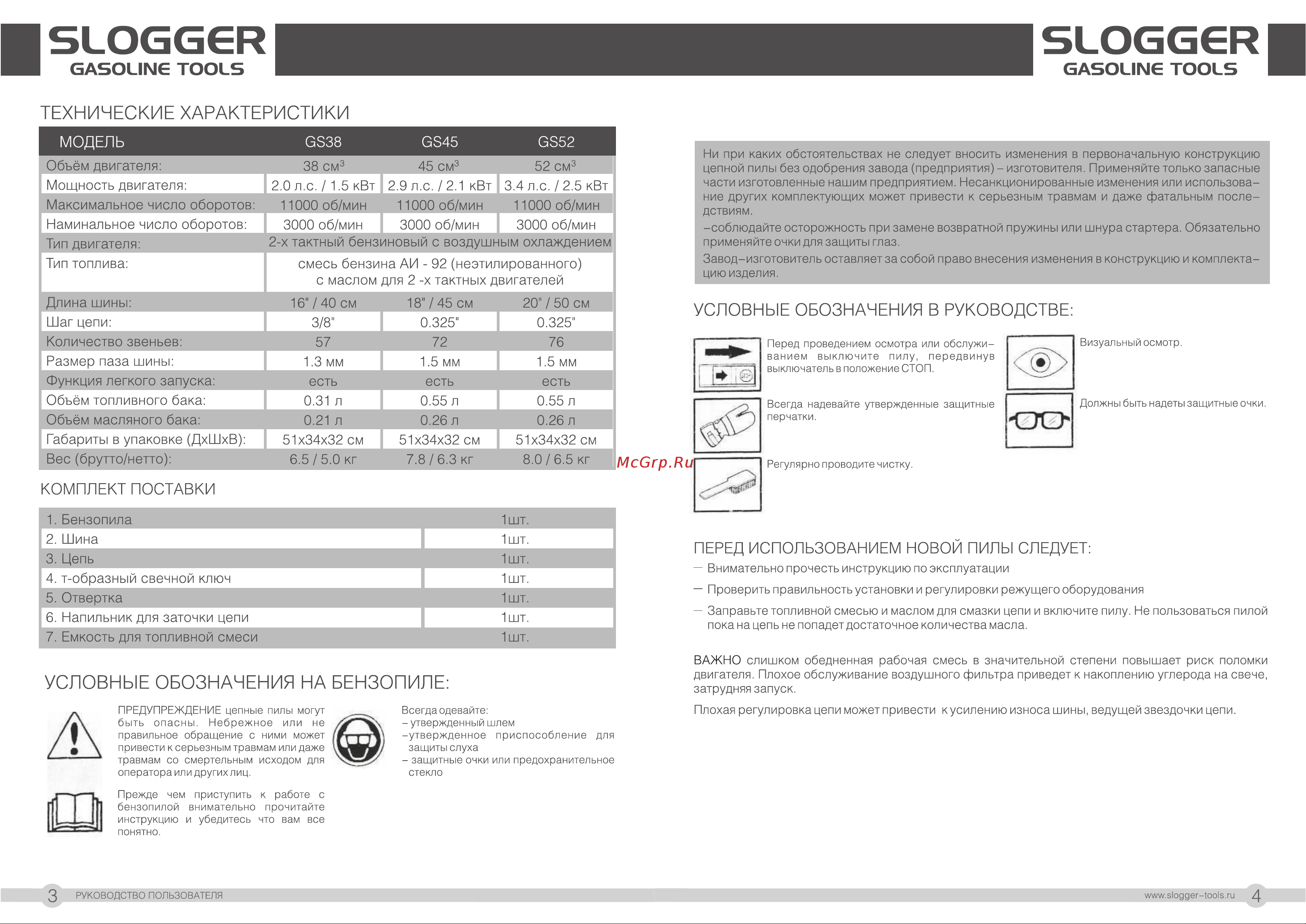 Slogger GS52 [3/20] Технические характеристики