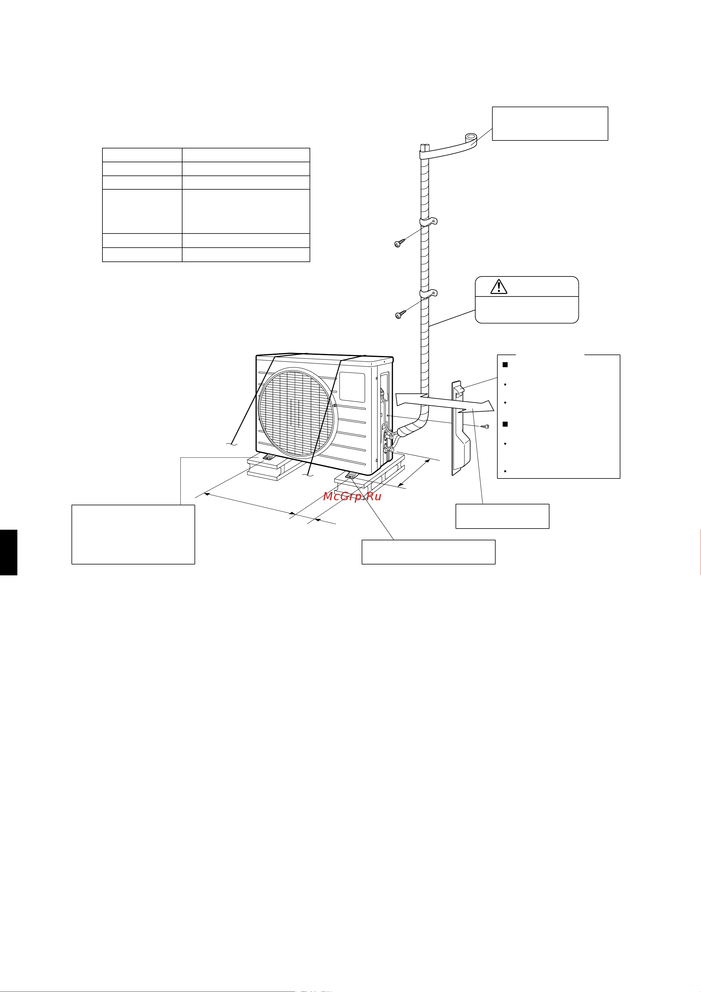 Daikin ARX20GV1B [5/14] Outdoor unit installation drawings