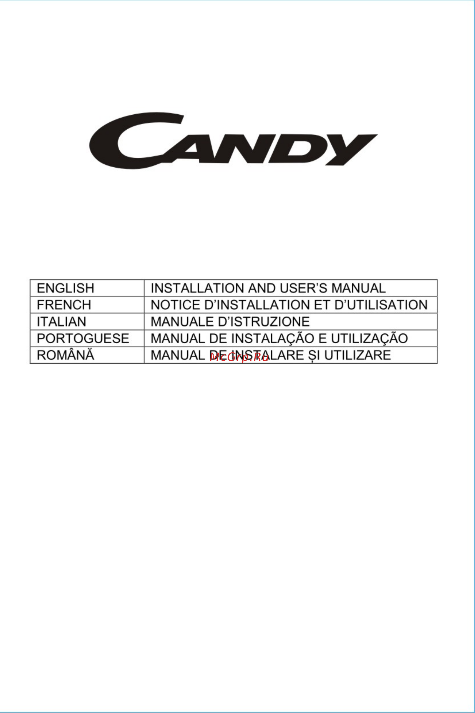 Candy CVMI970LX Инструкция по эксплуатации онлайн