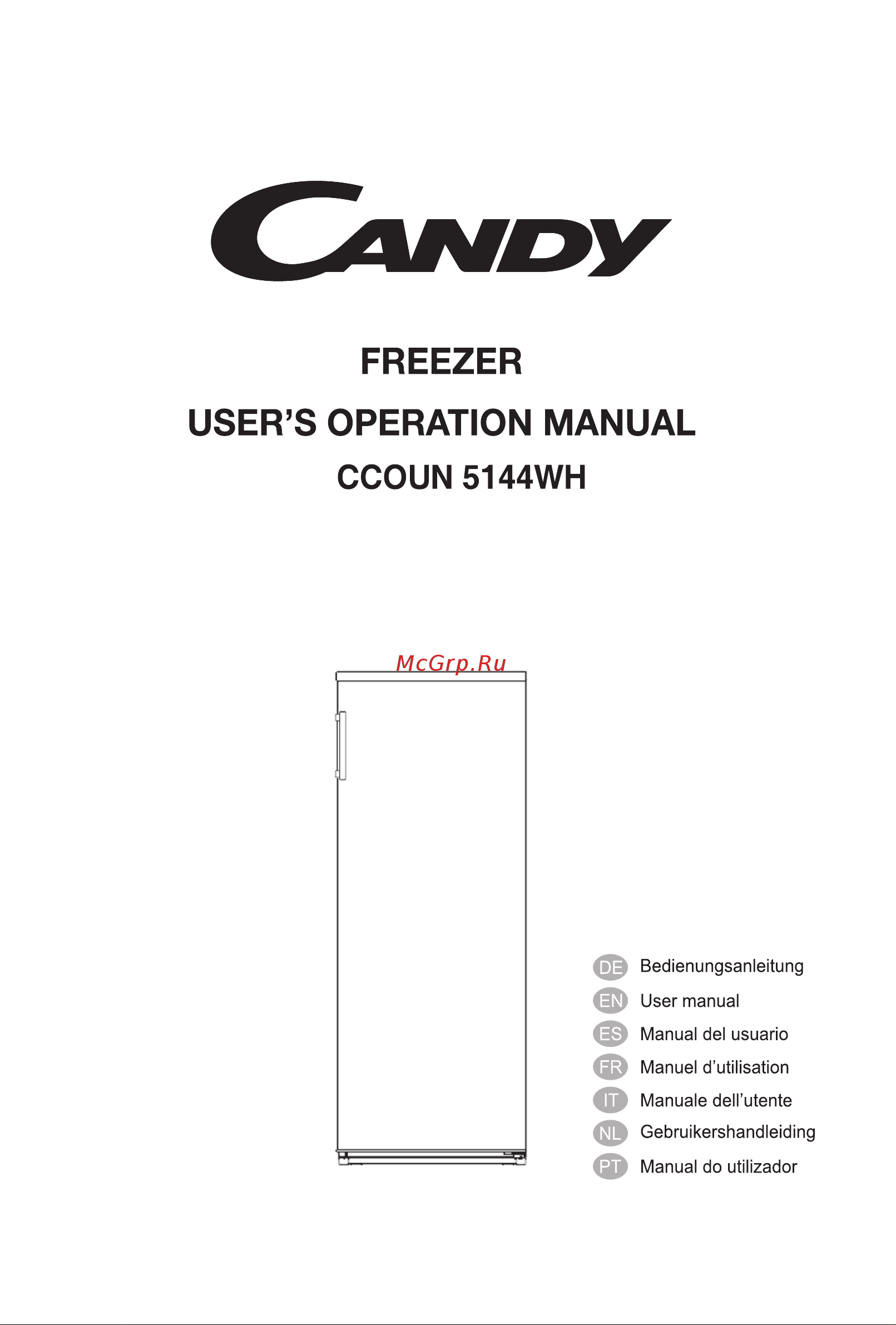 Candy CCOUN 5144WH Инструкция по эксплуатации онлайн