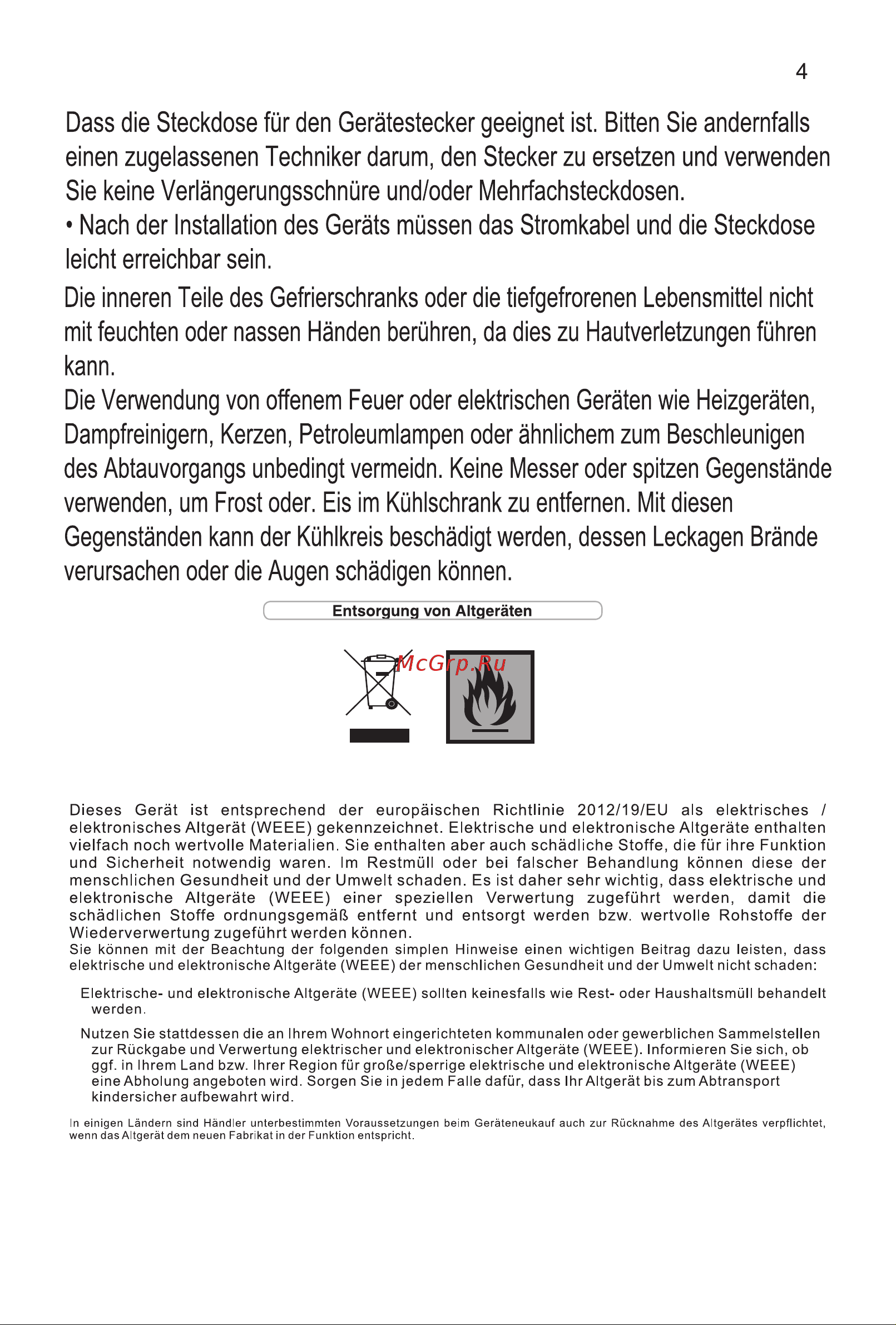 Candy CCOUN 5144WH [5/92] Dampfreinigern kerzen petroleumlampen oder ähnlichem zum beschleunigen