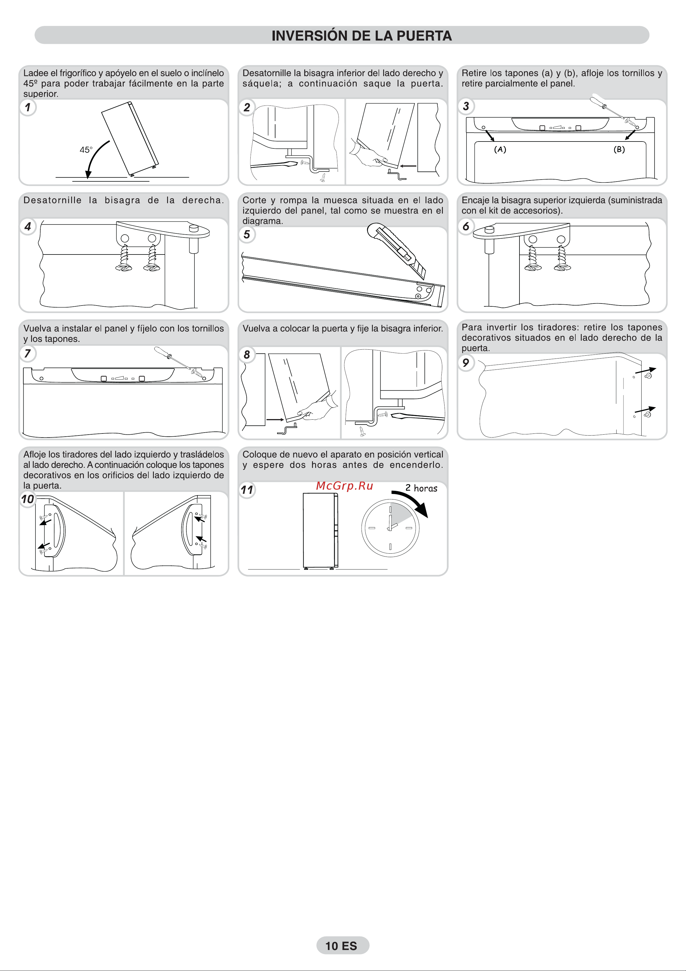 Candy CFN 2725 A-0 [12/32] Inversión de la puerta