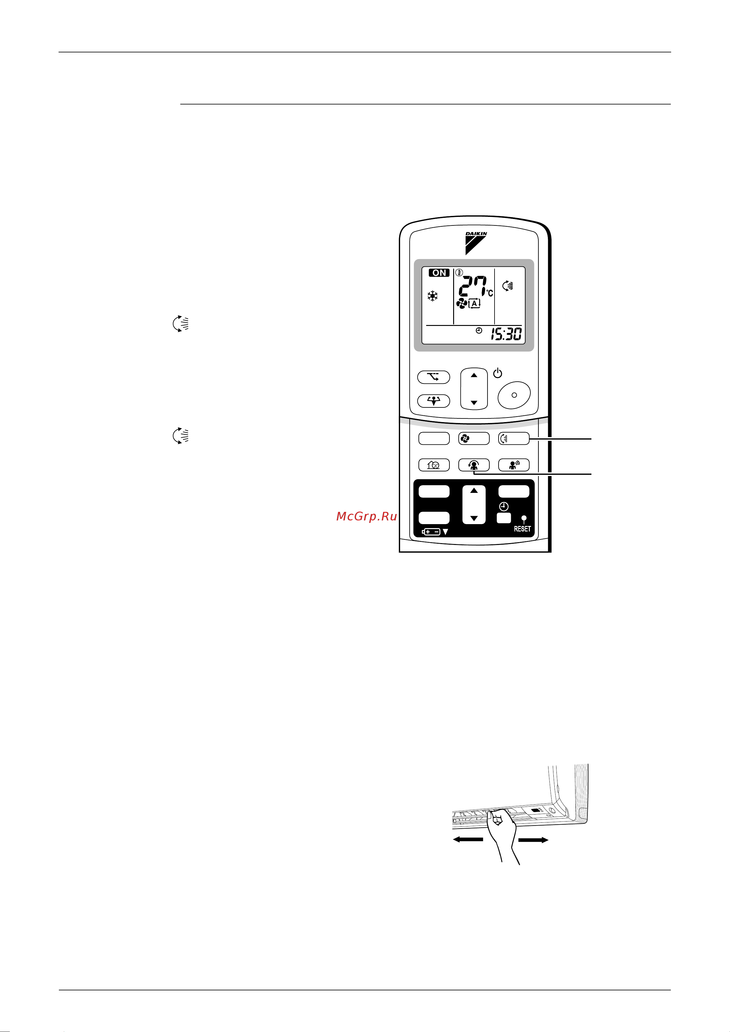 Daikin 2AMK40FV1B [129/280] Adjusting the air flow direction