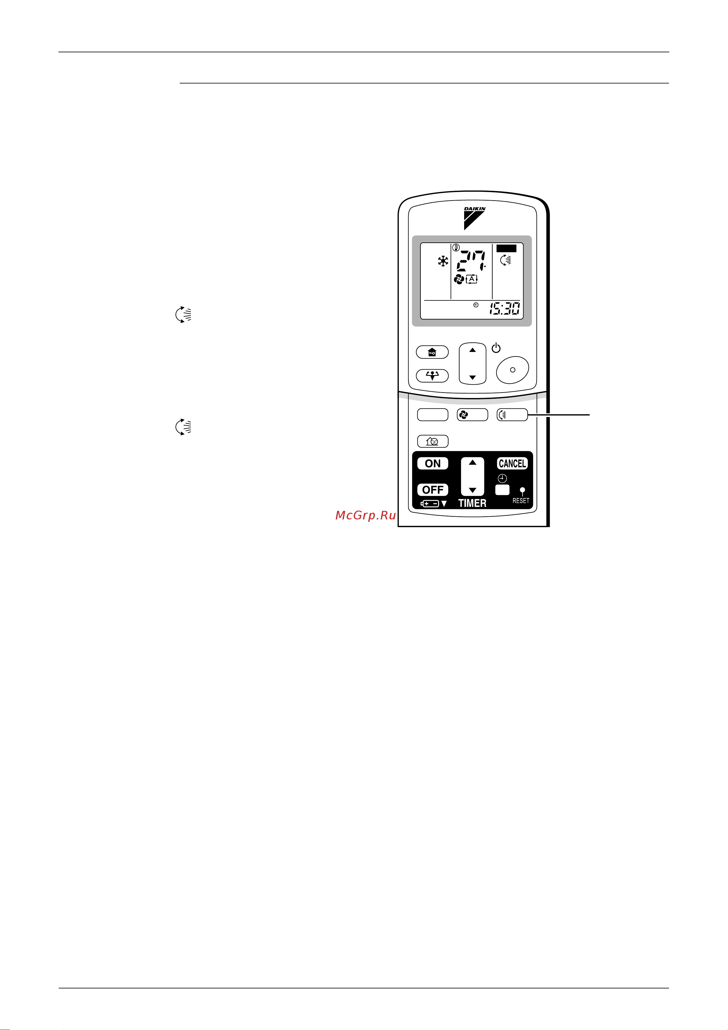 Daikin 2AMK40FV1B [135/280] Adjusting the air flow direction