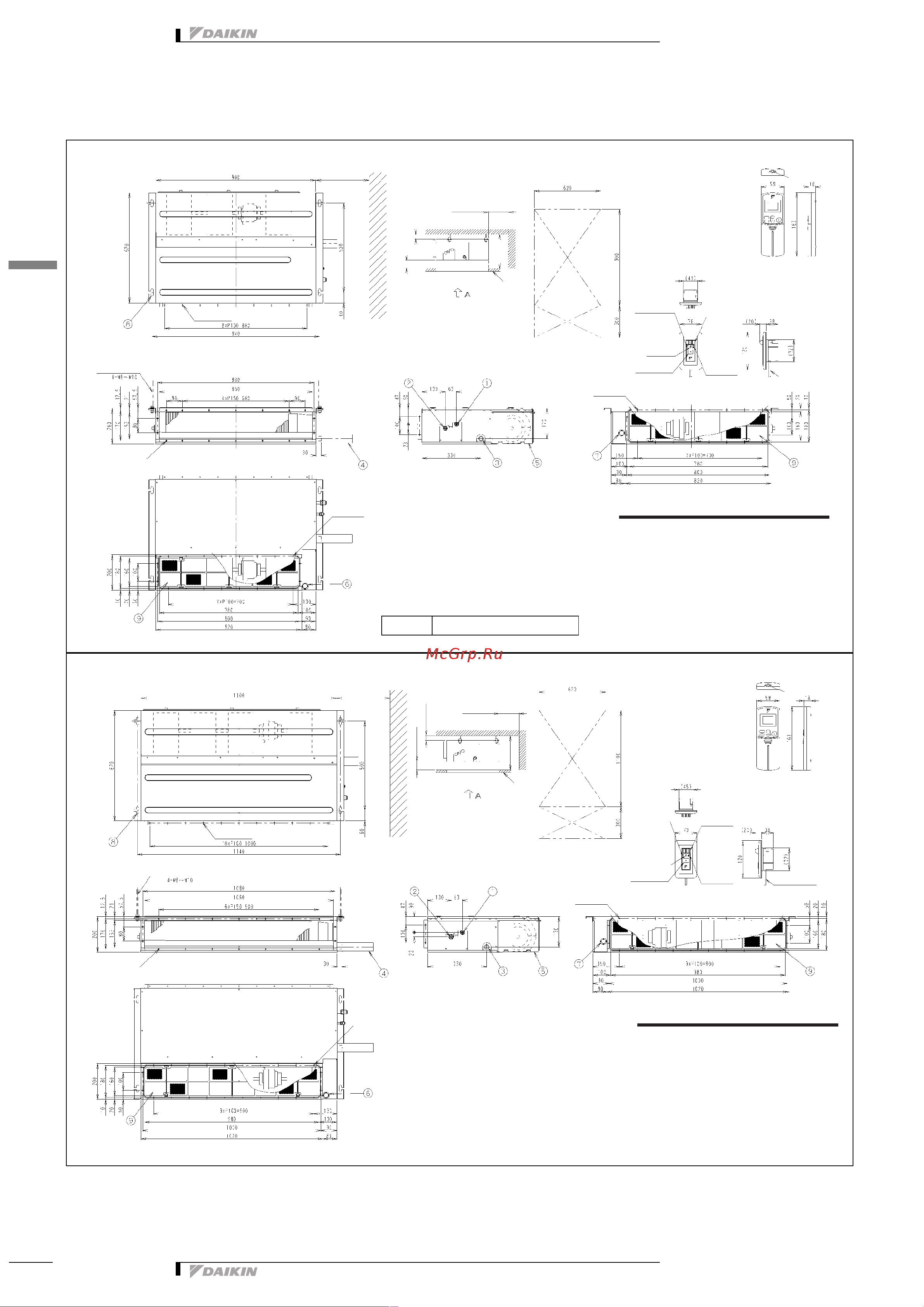 Daikin FDXS50CVMB [7/14] 1 чертеж в масштабе