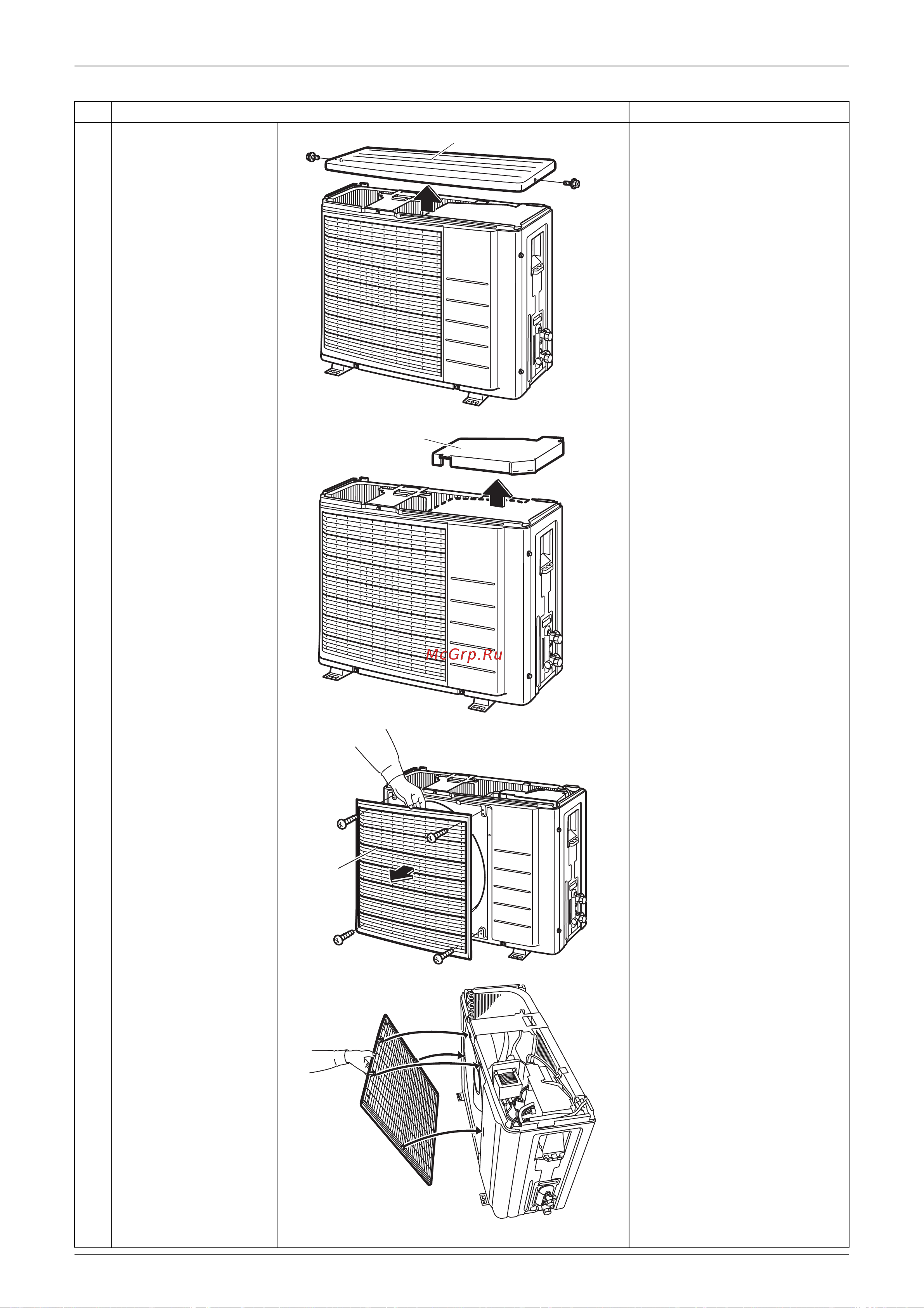 Daikin FDXS35CAVMB [179/223] Remove the 4 screws and remove the discharge grille