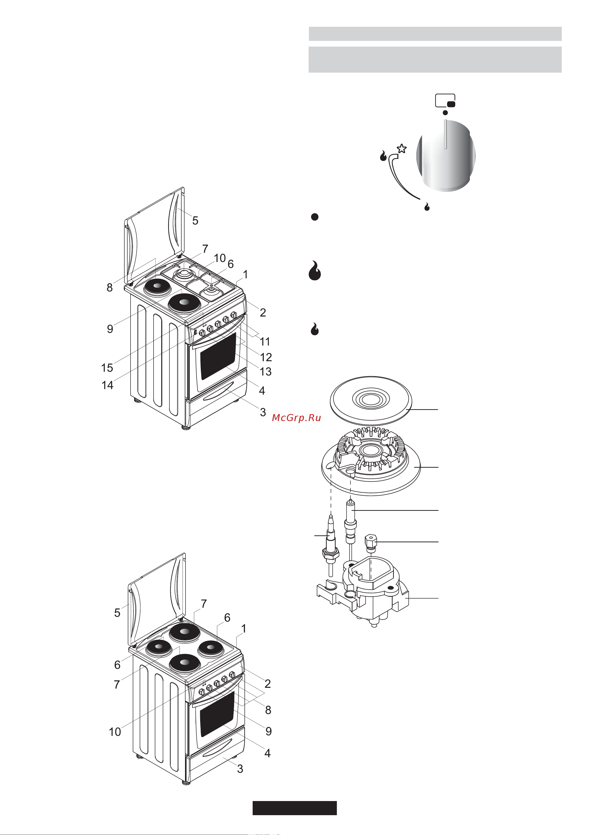 Candy CCG50W/1 [31/40] Использование конфорок