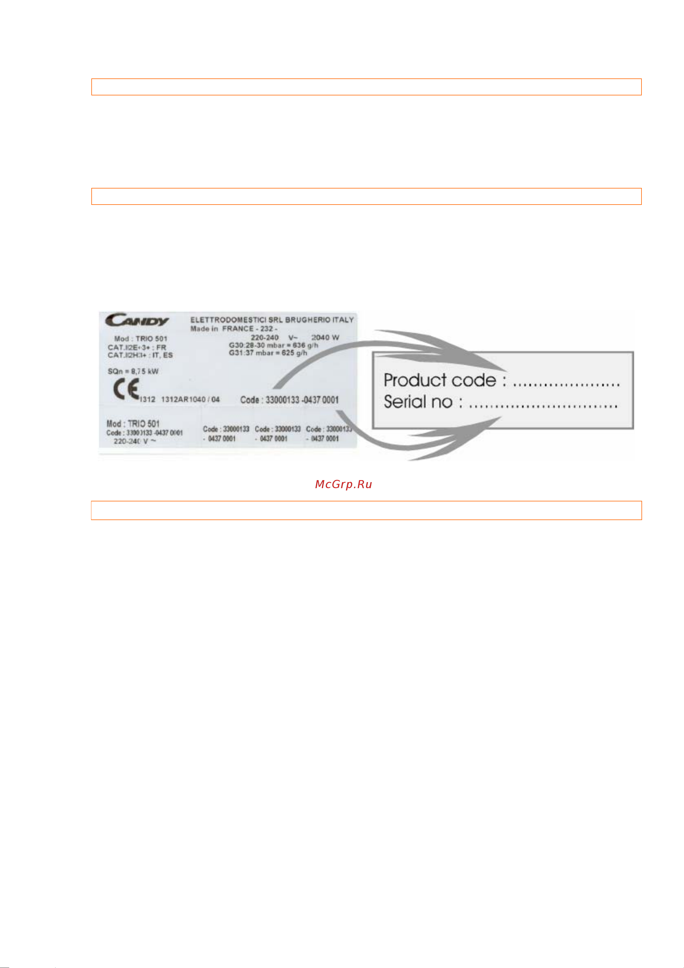 Candy CF TRIO 501X [3/24] Инструкции по безопасности