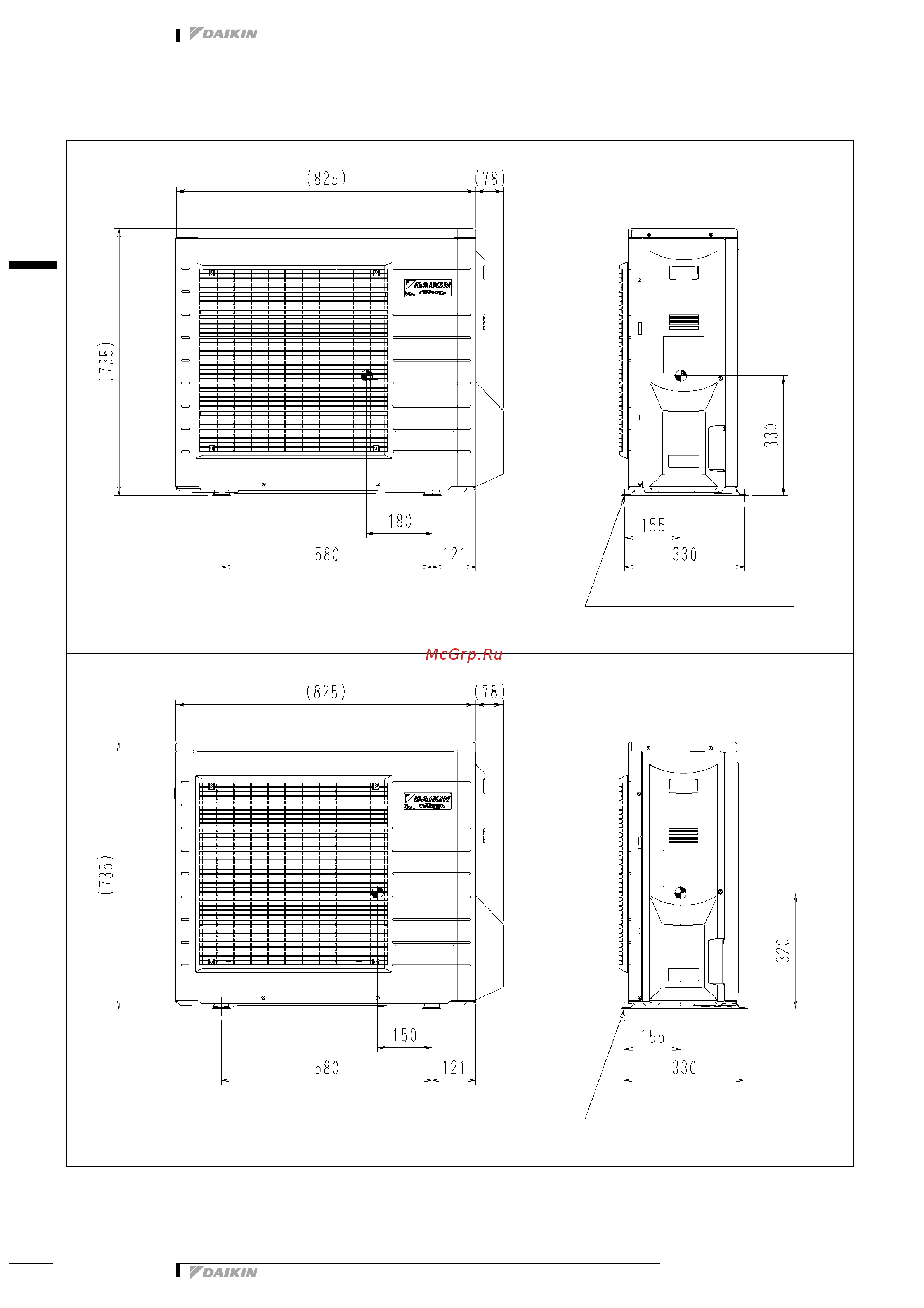 Daikin RXS60E2V1B [21/27] 2 центр тяжести