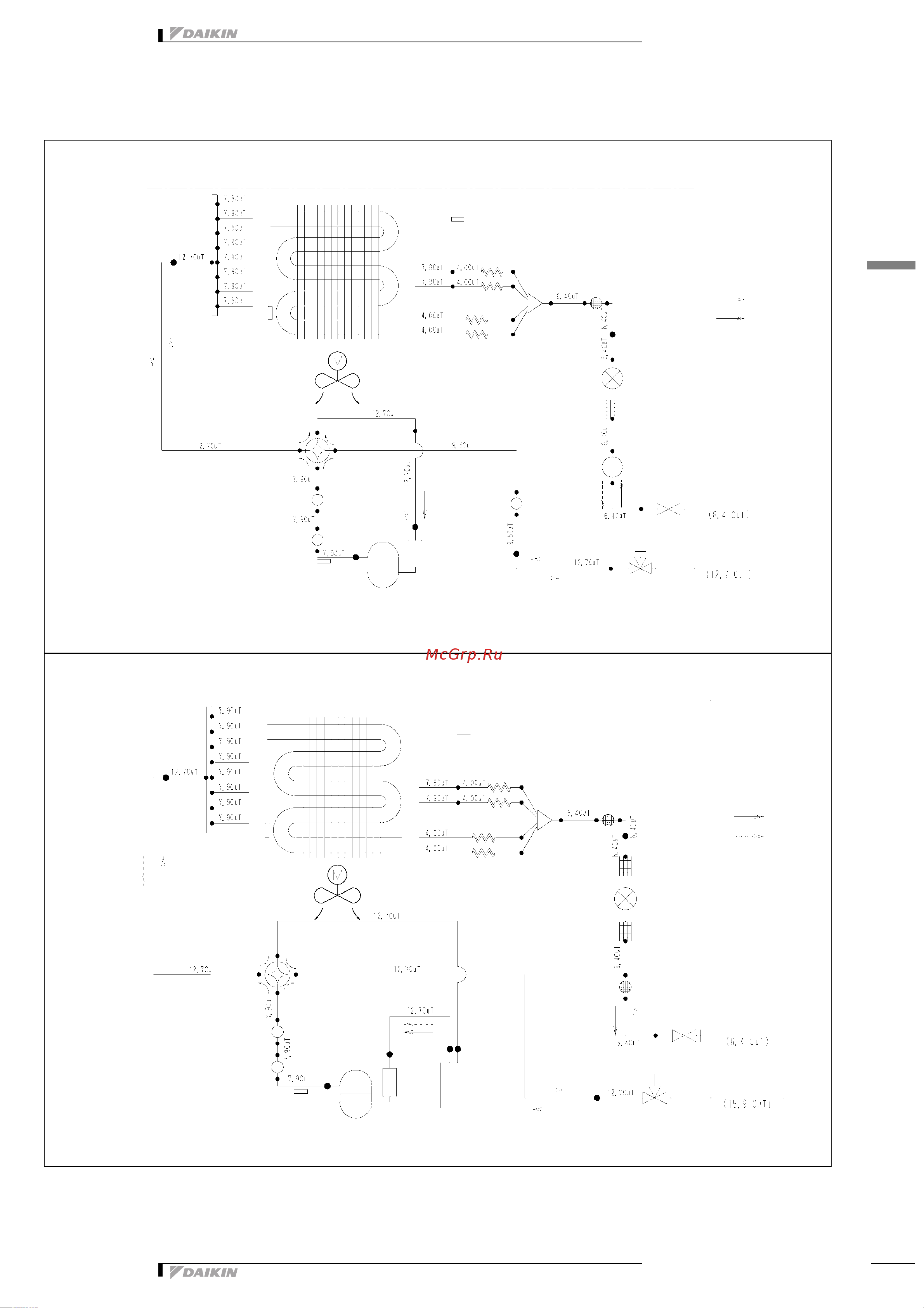 Daikin RXS60E2V1B [22/27] Схема трубной обвязки