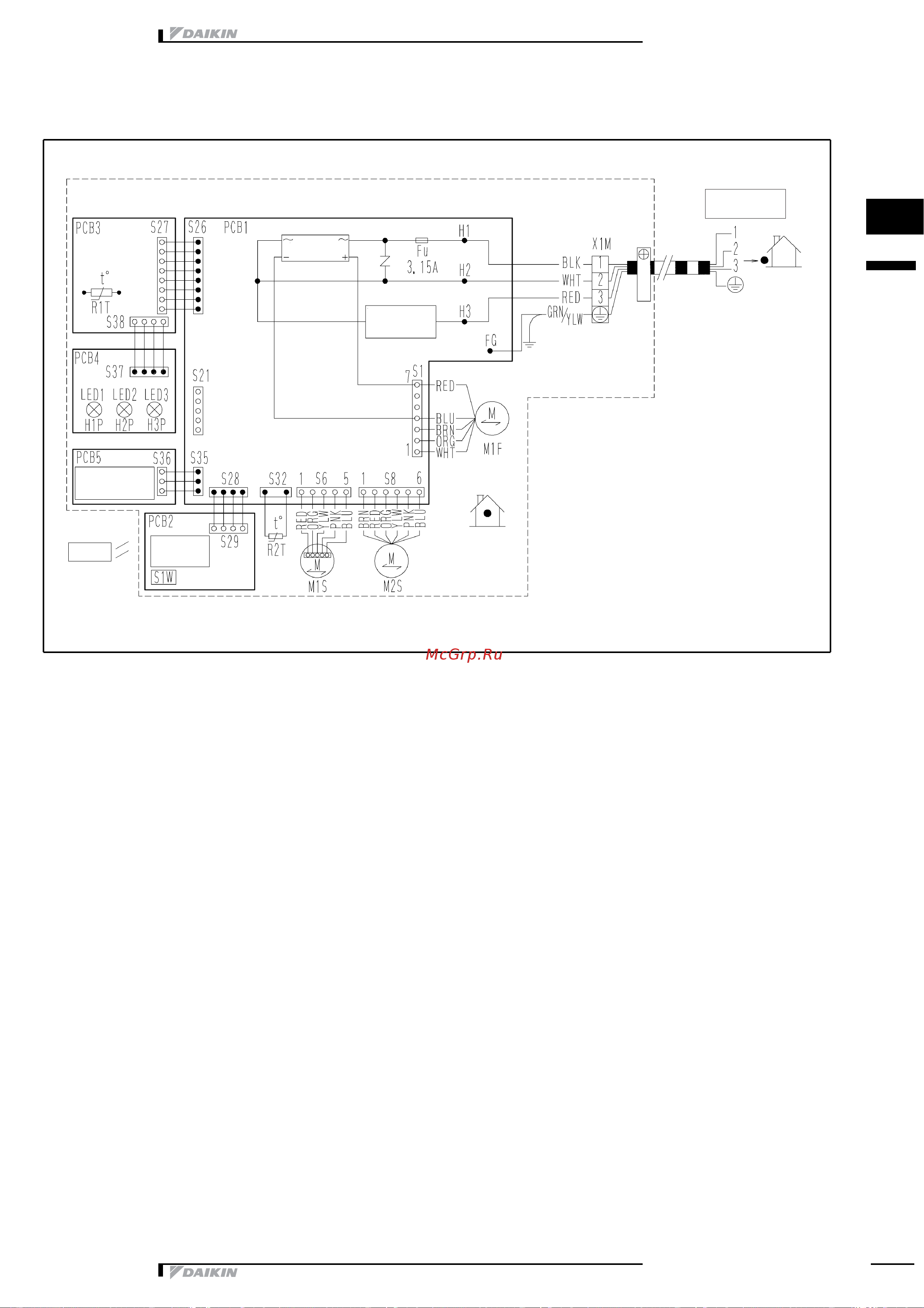 Daikin FTXS50EV1B [17/19] Wiring diagram