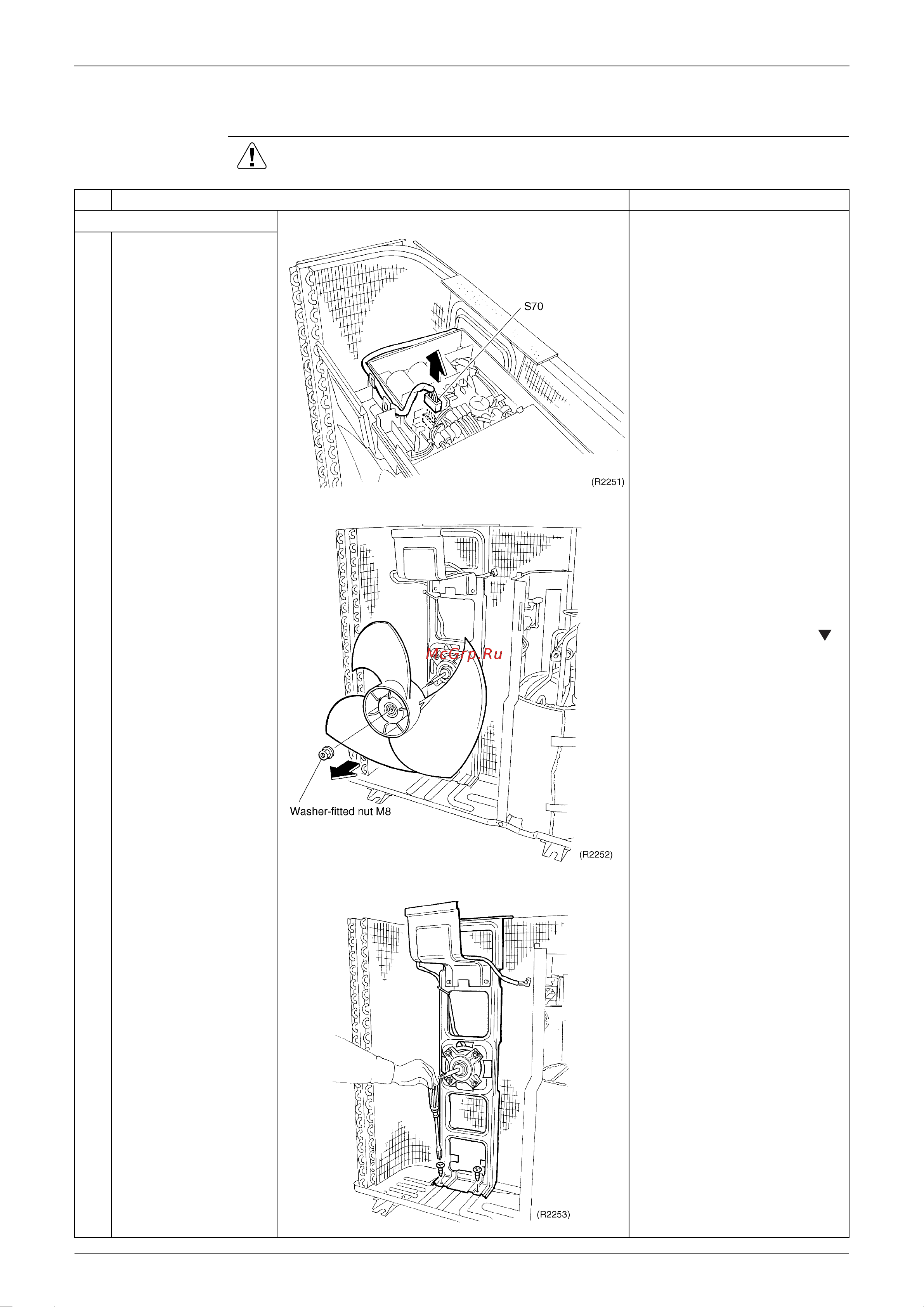 Daikin CDXS25CVMA [243/298] Removal of fan motor