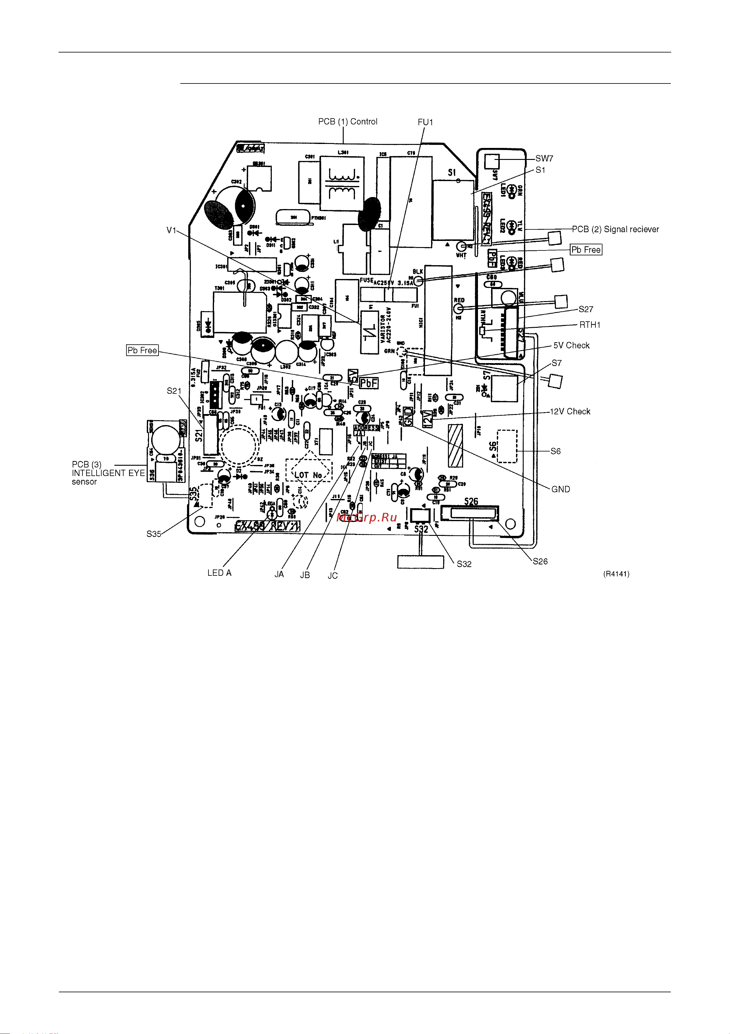Daikin CDXS25CVMA [71/298] Pcb detail