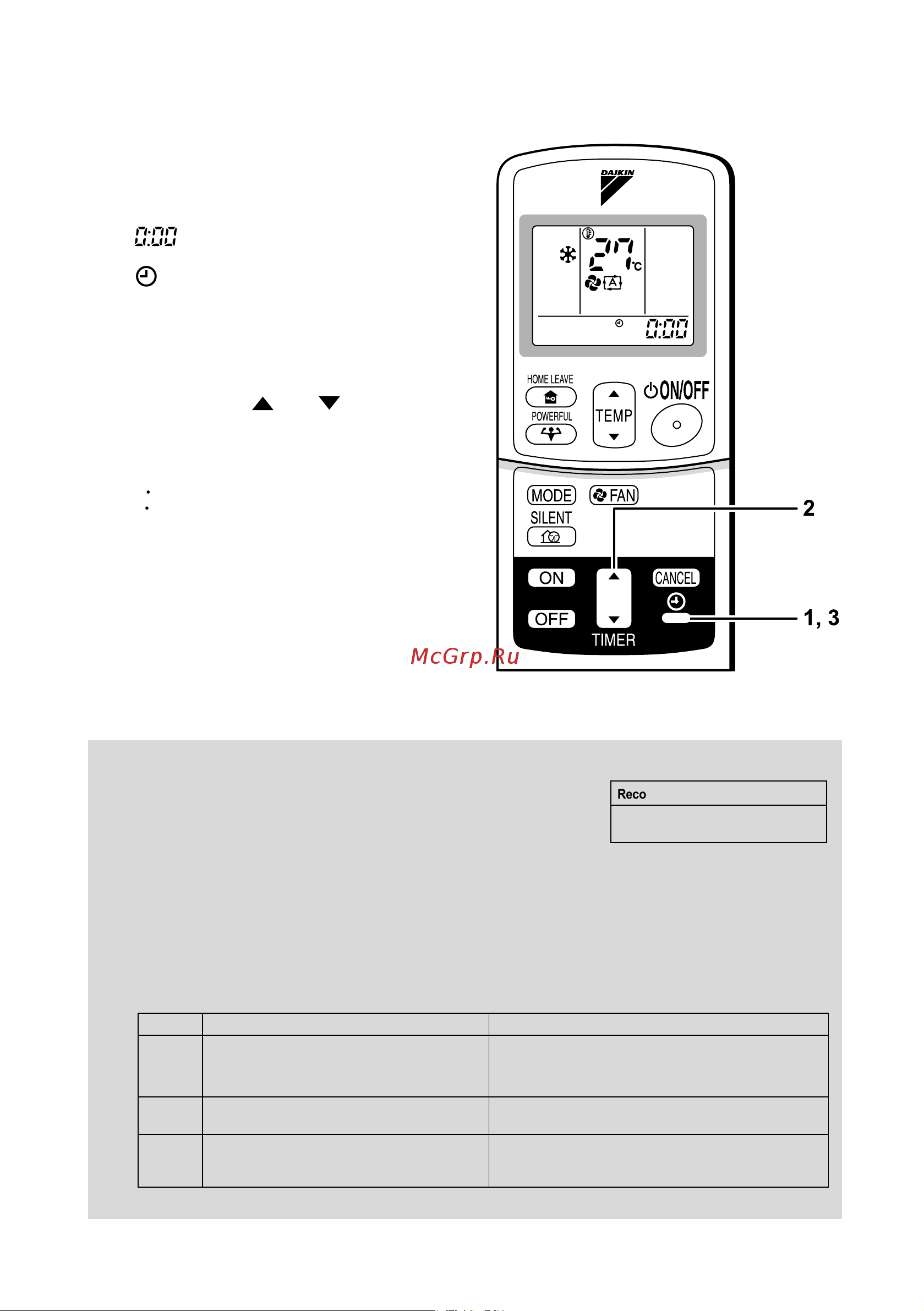Daikin CDKS35EAVMA [10/26] I to set the clock