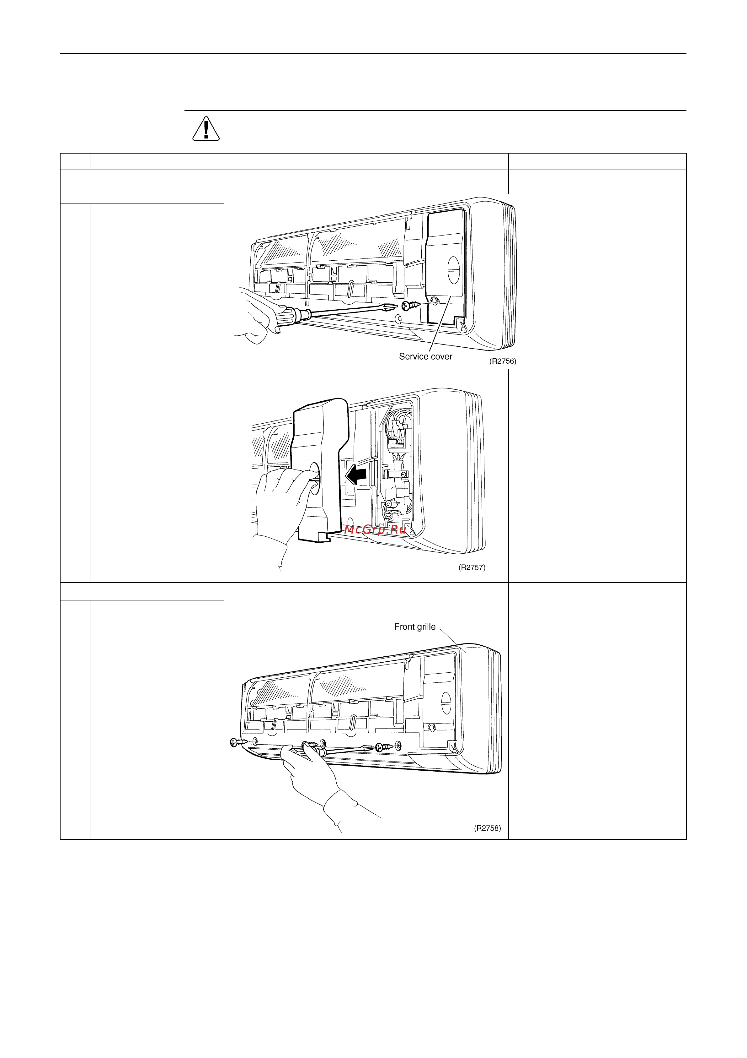 Daikin RKS50FVM [154/244] Removal of front grille