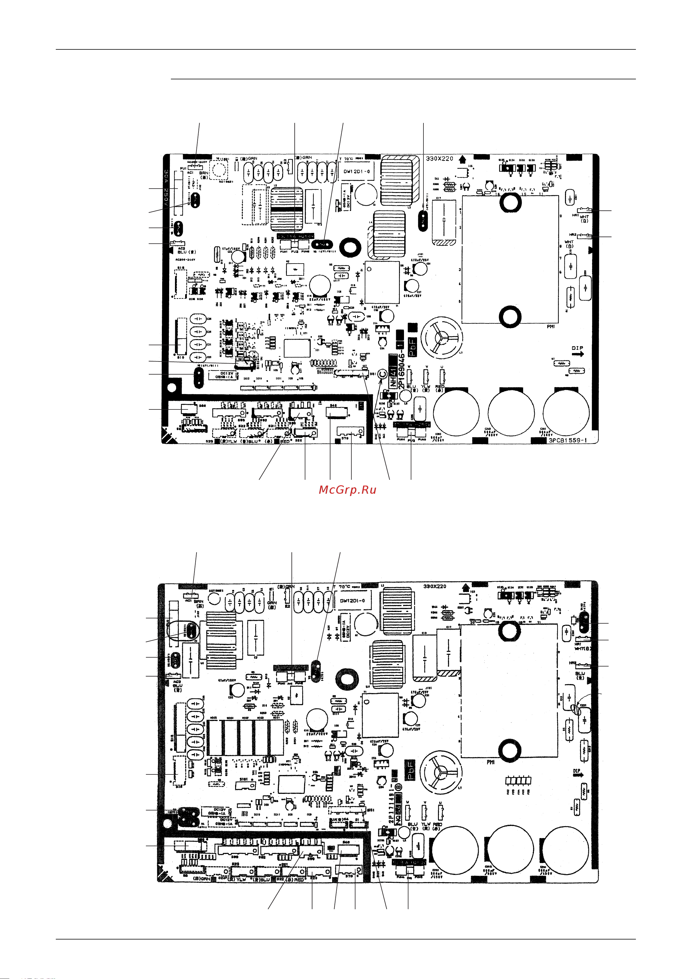 Daikin RXS71FVMA [36/244] Pcb detail pcb 1 main pcb outdoor unit 50 60 models