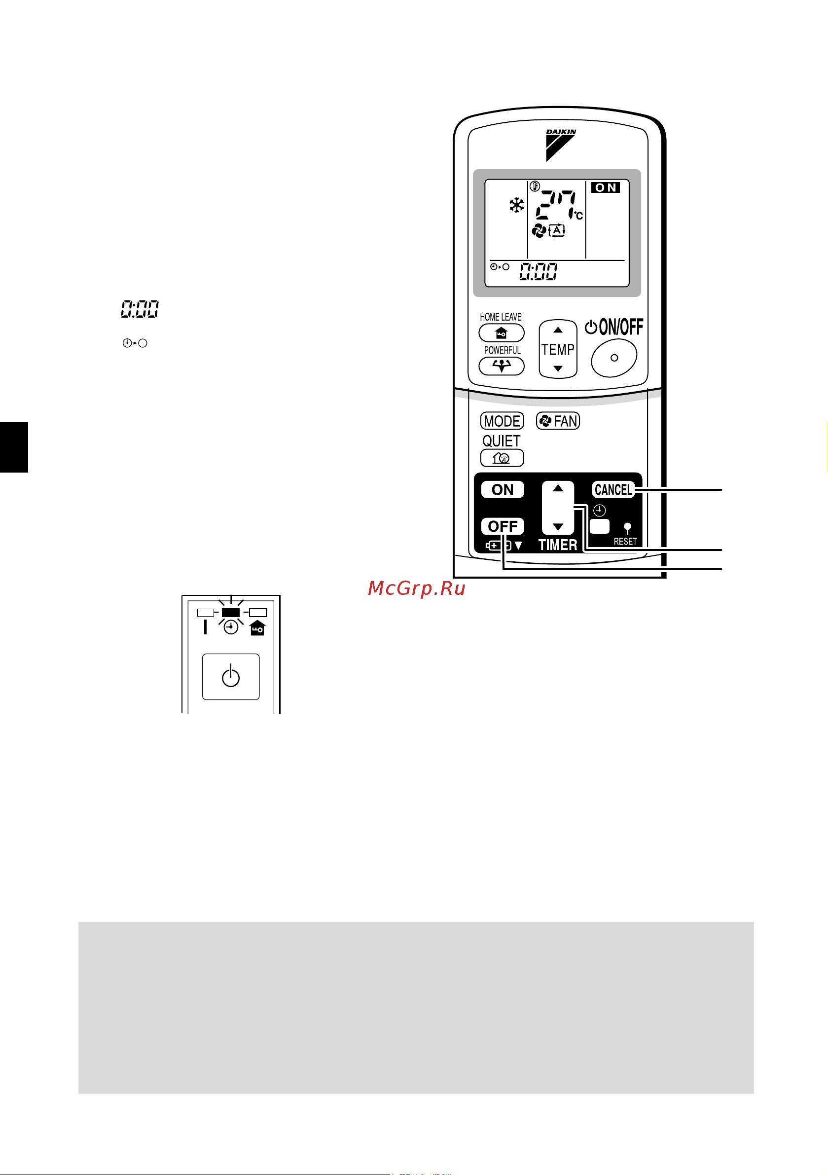 Daikin CDKD25CVM [17/26] To cancel the off timer operation