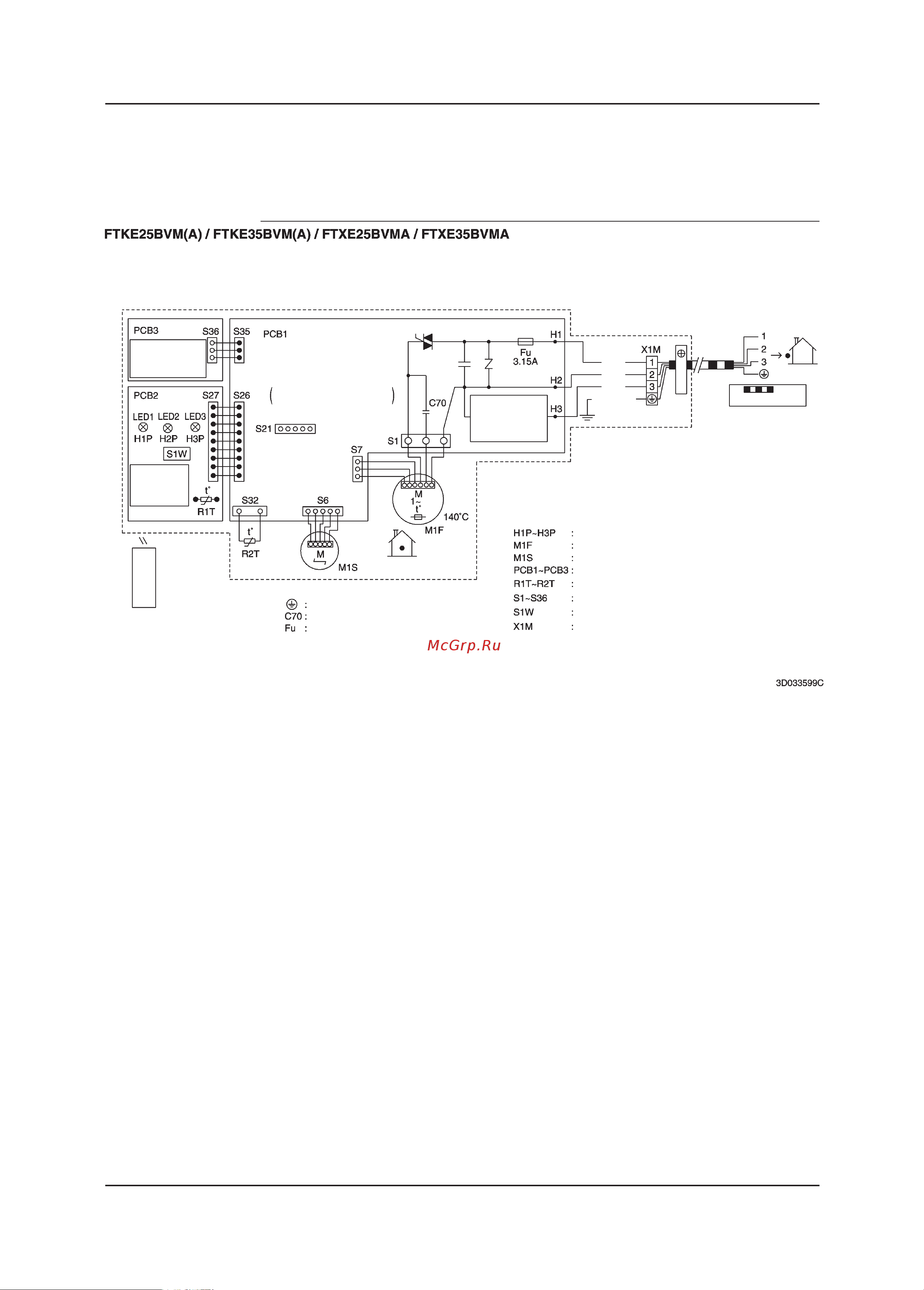 Daikin RKE35BVMA [10/29] Электрические схемы