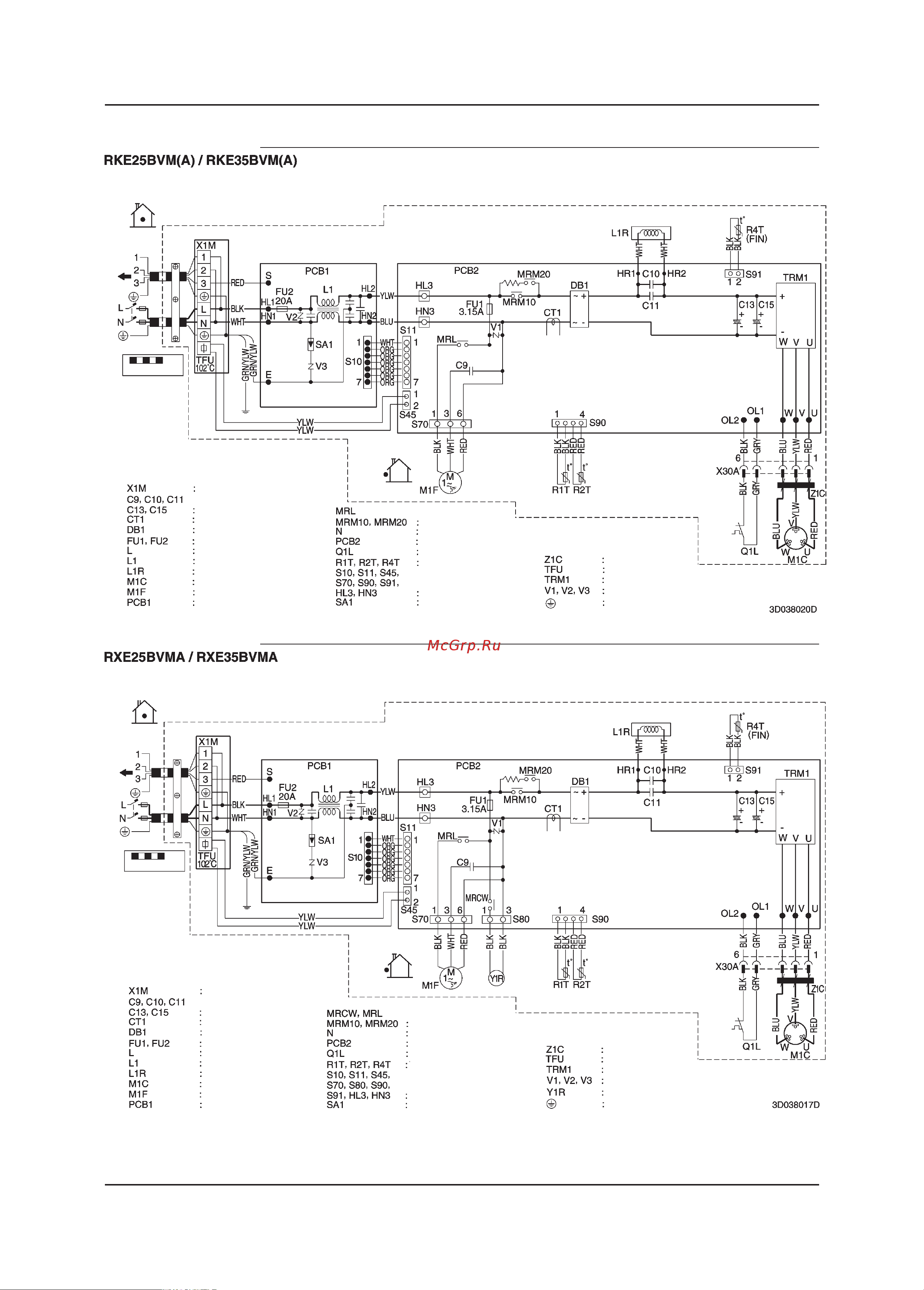 Daikin RKE35BVMA [11/29] Ed04 303а электрические схемы