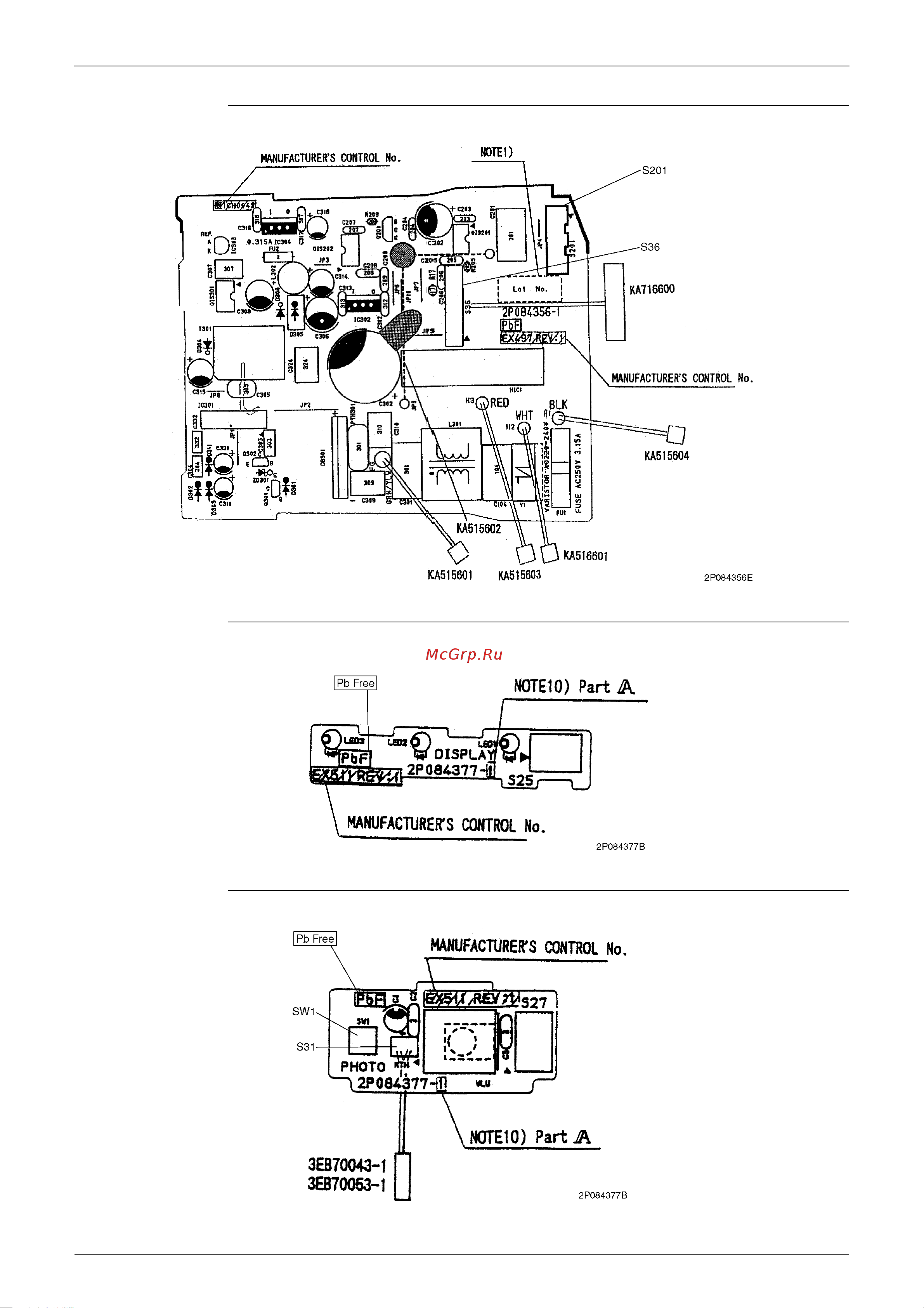 Daikin FTKS35BVMB [31/179] Display pcb pcb 3 detail