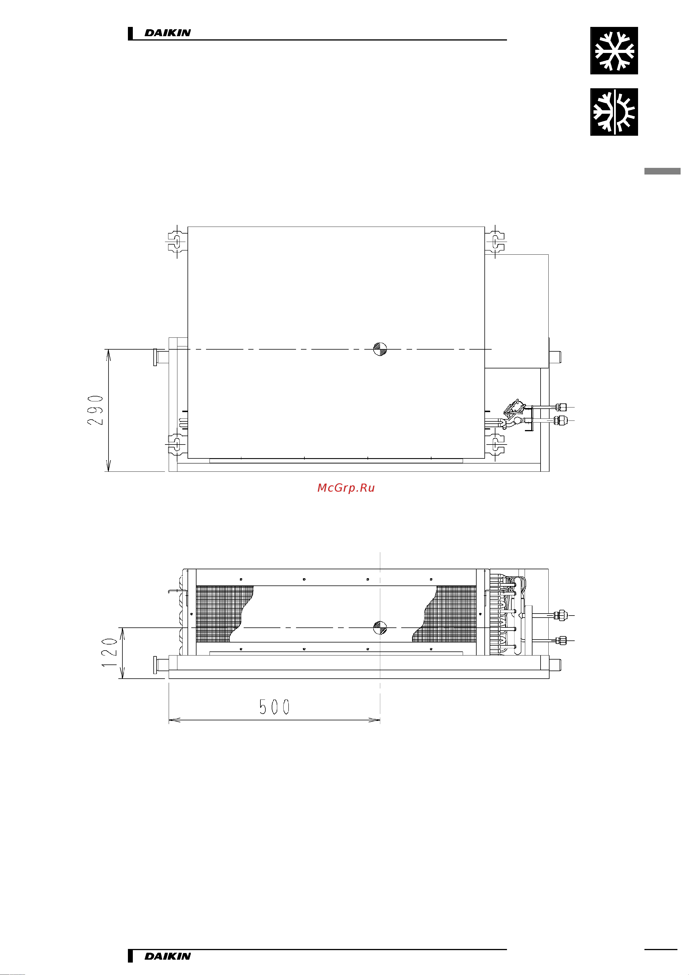 Daikin CDXS50BVMB [17/19] Центр тяжести