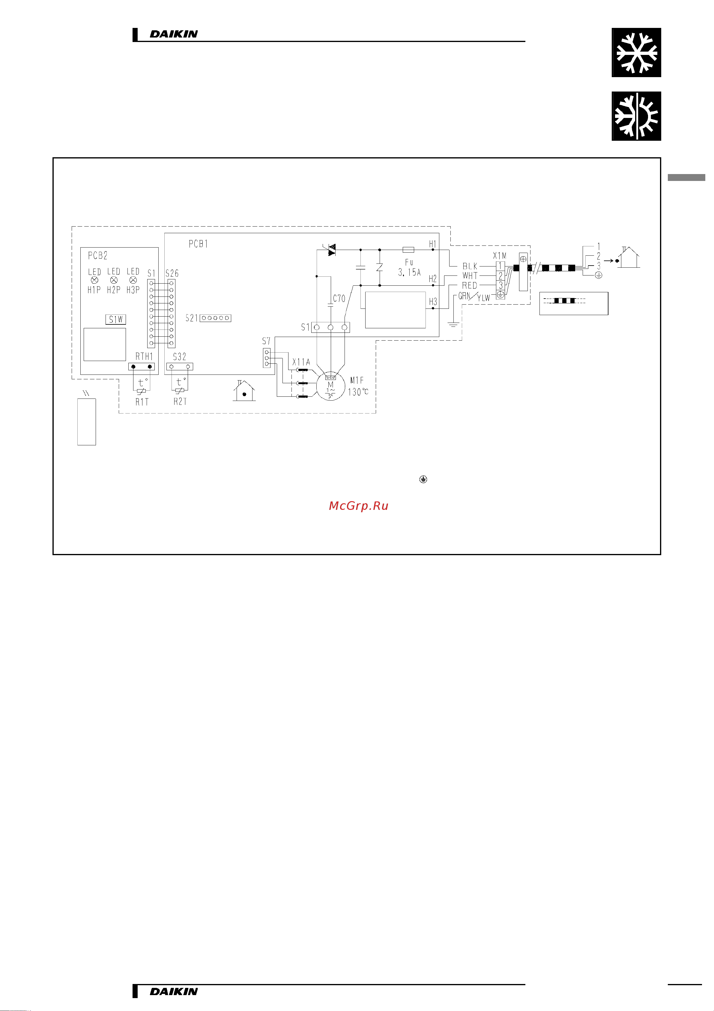 Daikin CDXS50BVMB [9/19] Электрические схемы