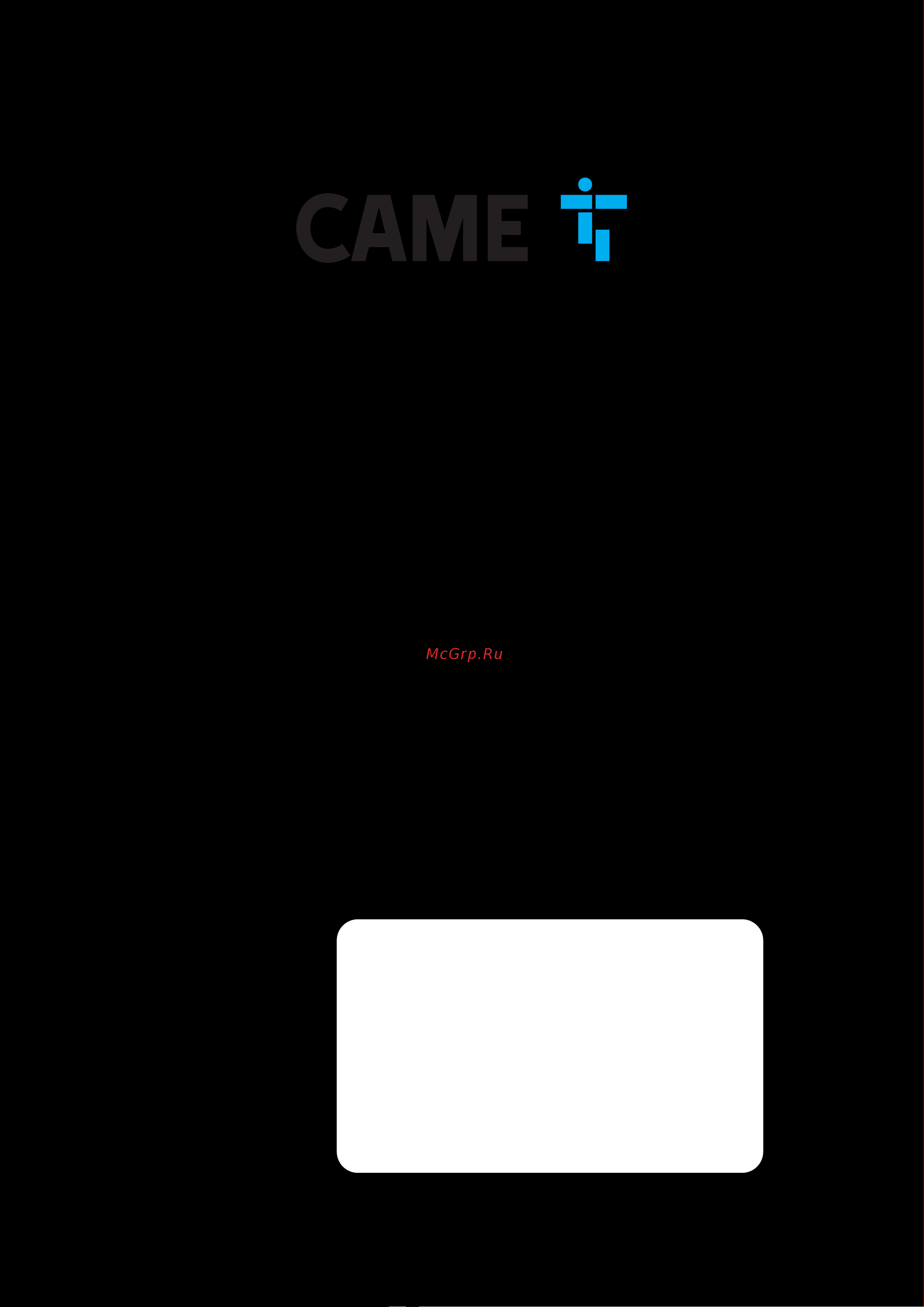 Came STILE 400 [31/32] Гарантийный сертификат