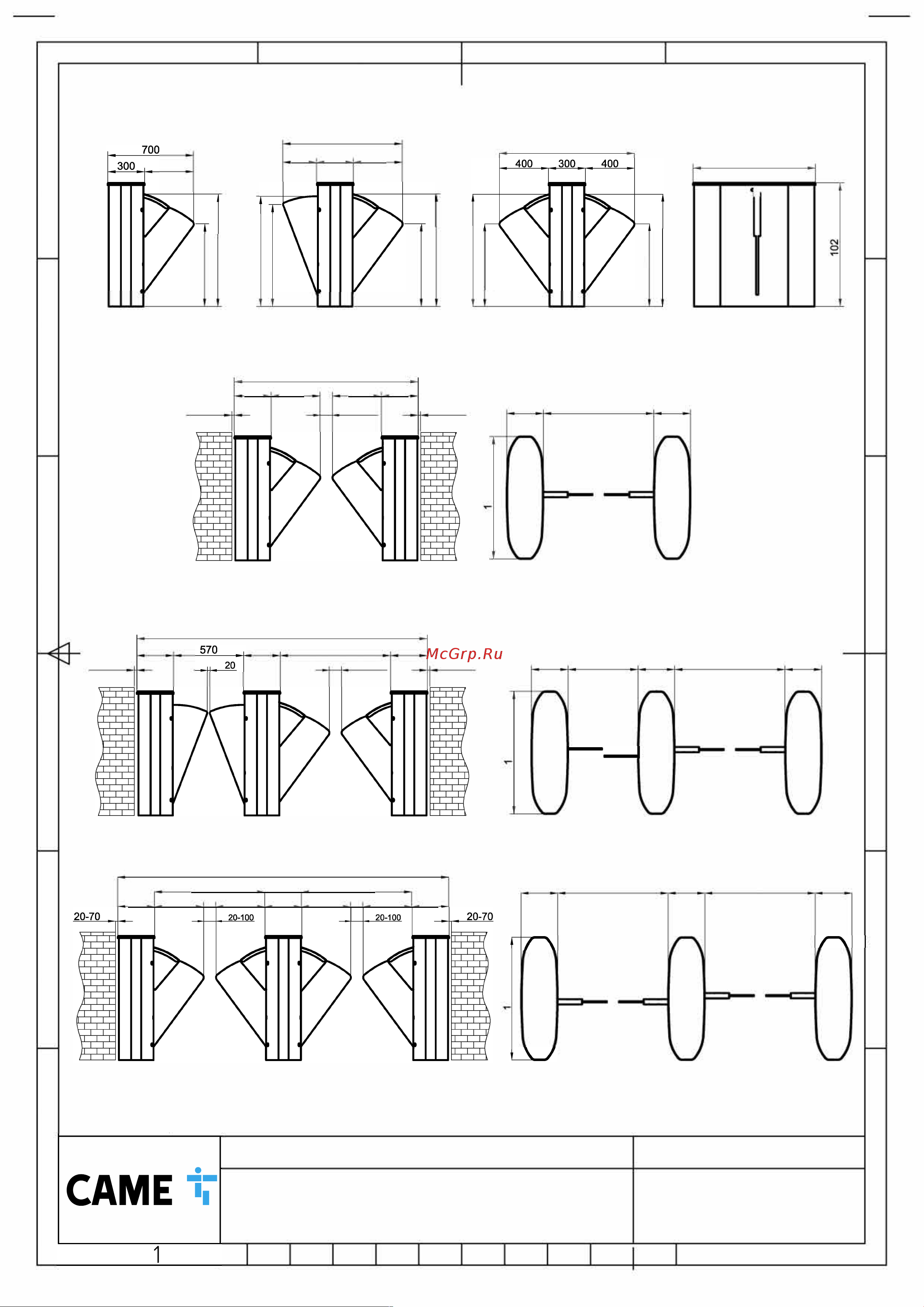 Came SLIDING GATE GL90 001SGL90 Инструкция по установке онлайн