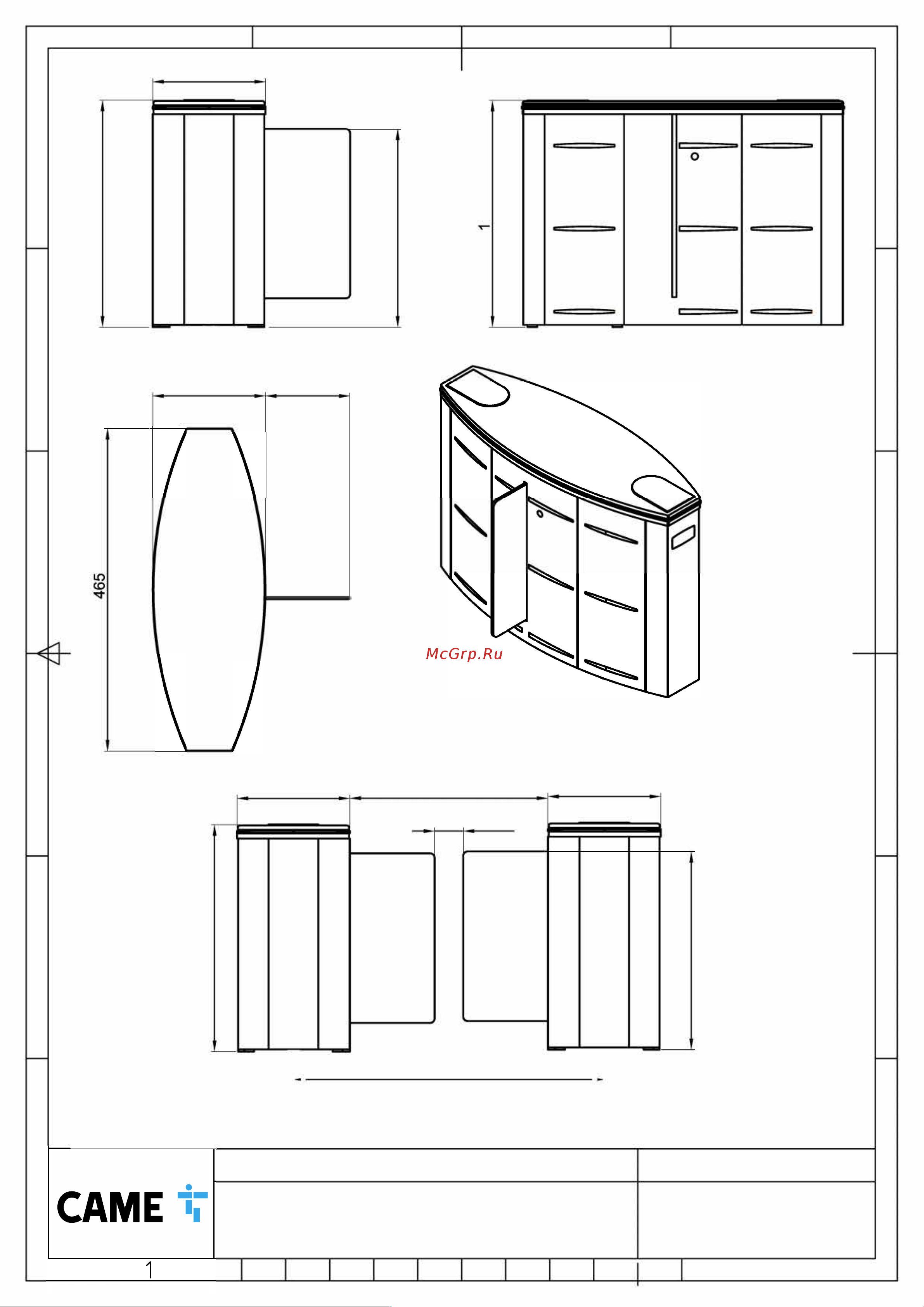Came SLIDING GATE SG90 001SG90S-DBL Инструкция по установке онлайн