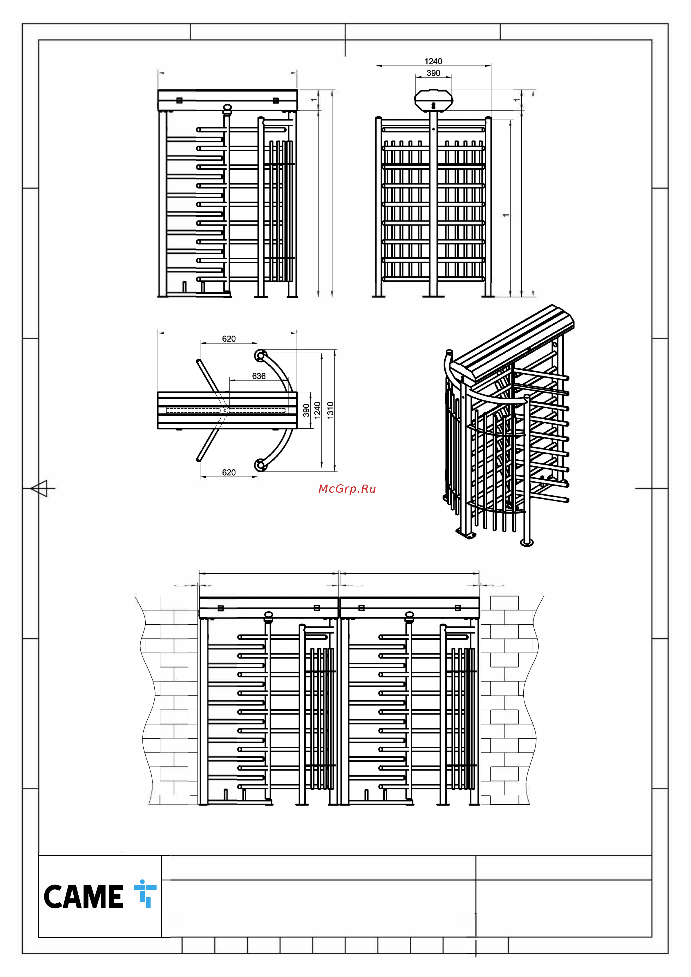 Came GUARDIAN BTX 300 001PSGS3B Инструкция по установке онлайн