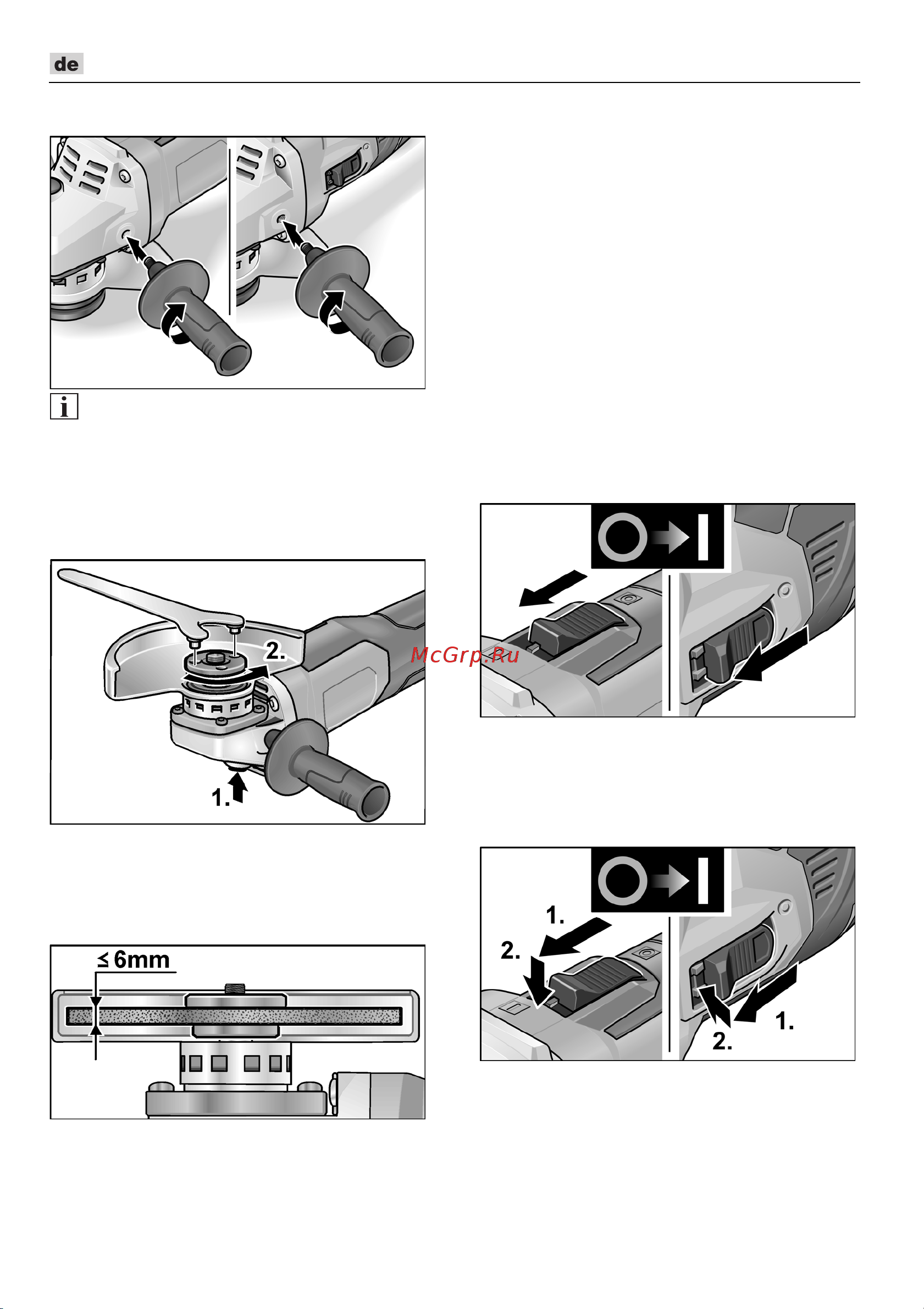 Flex LB 125 18.0-EC C [12/262] Ein und ausschalten
