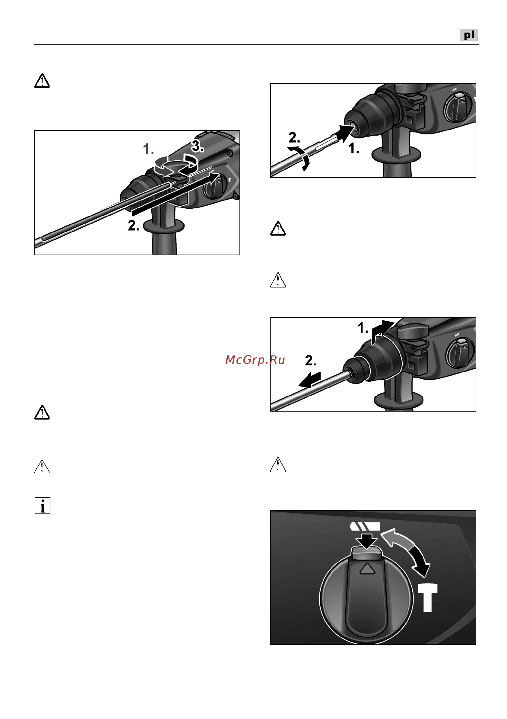 Flex FHE 2-22 SDS-plus [105/166] Mocowanie narzędzi z chwytem sds